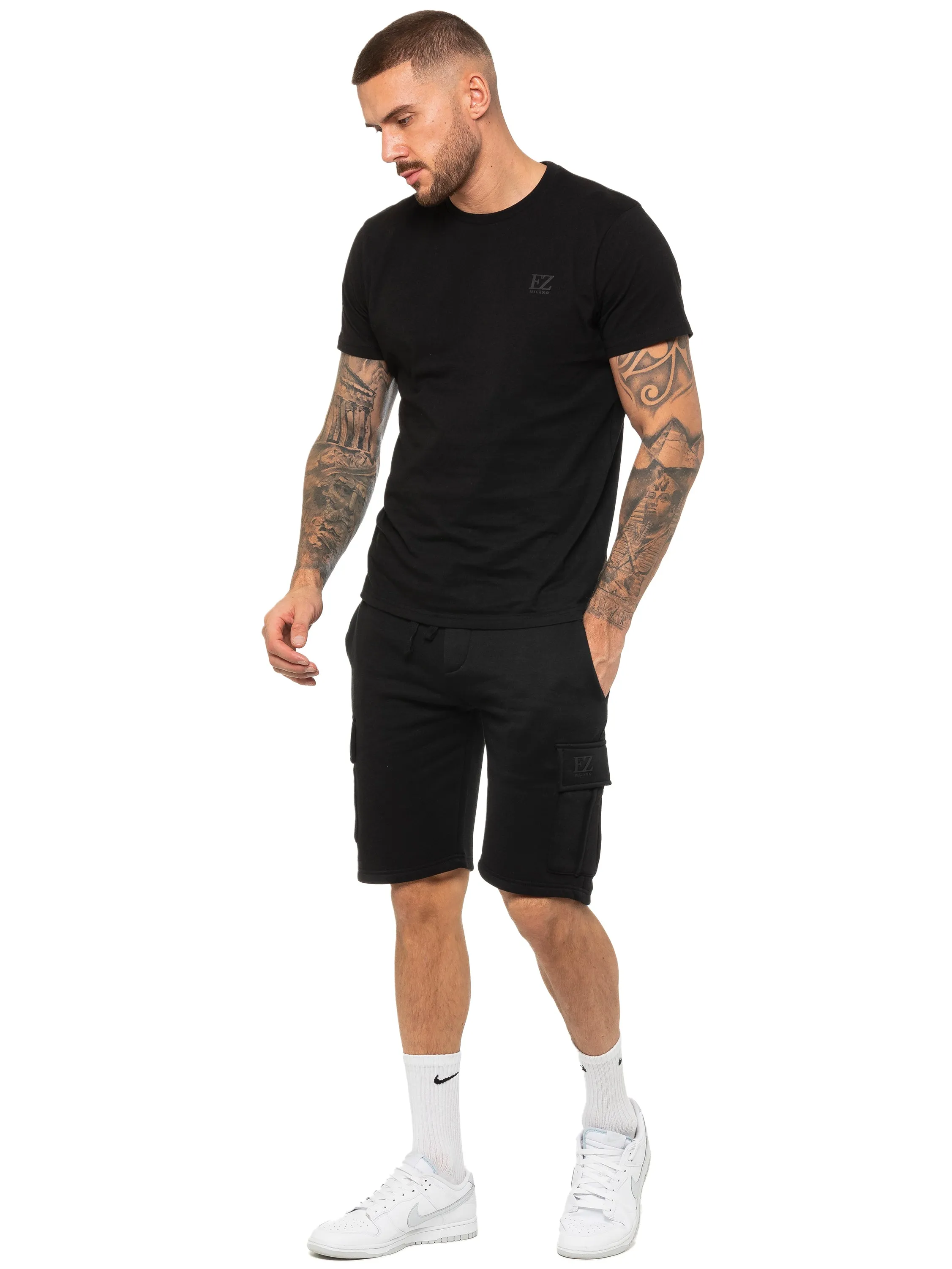 Enzo | Mens Cargo Fleece Shorts sold by Raw Denim product image thumbnail 5