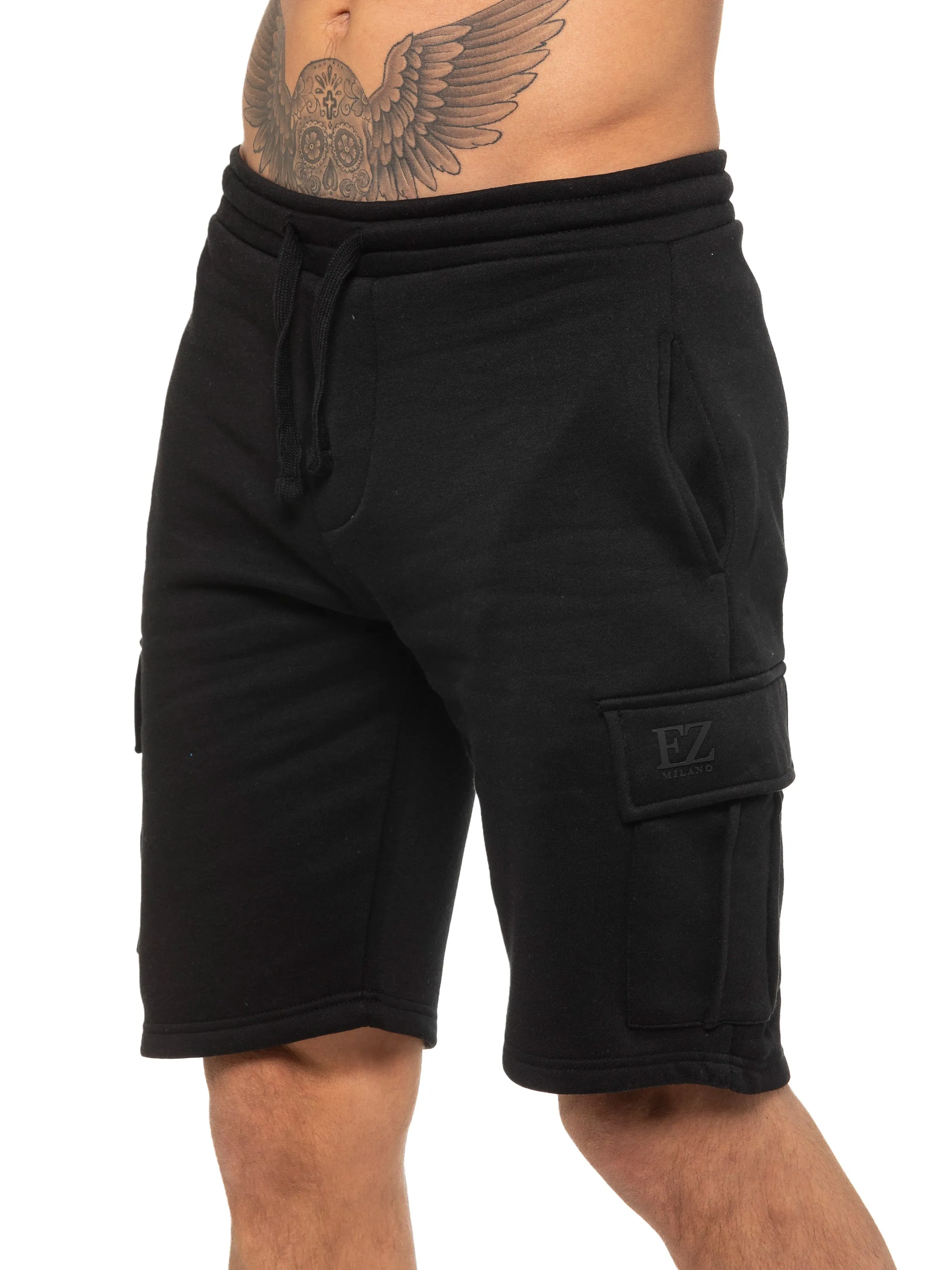 Enzo | Mens Cargo Fleece Shorts sold by Raw Denim