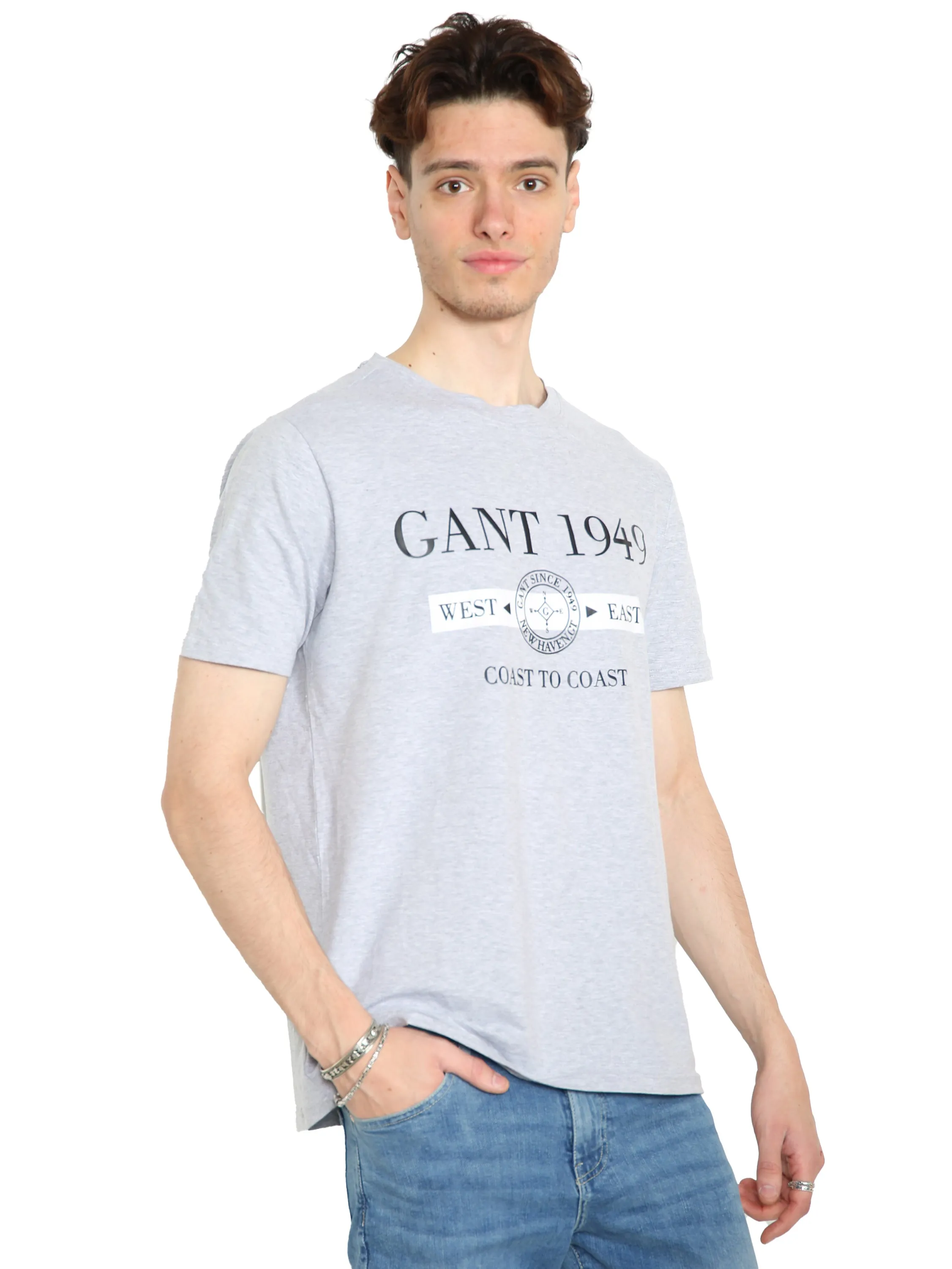 Gant Coast | Mens Crew Neck T-Shirts sold by Raw Denim product image thumbnail 4