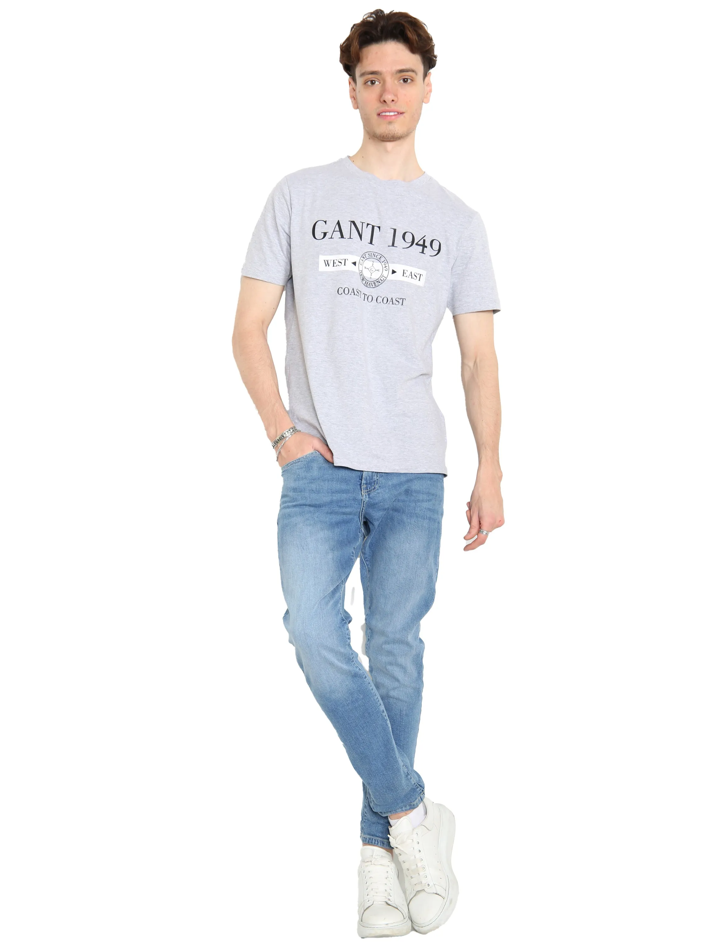Gant Coast | Mens Crew Neck T-Shirts sold by Raw Denim product image thumbnail 5