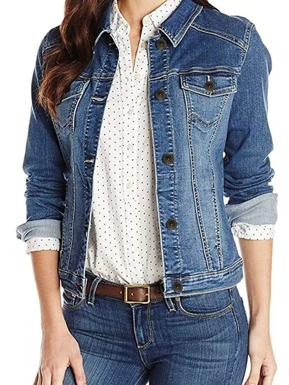 Enzo | Womens Classic Denim Jacket sold by Raw Denim product image thumbnail 2