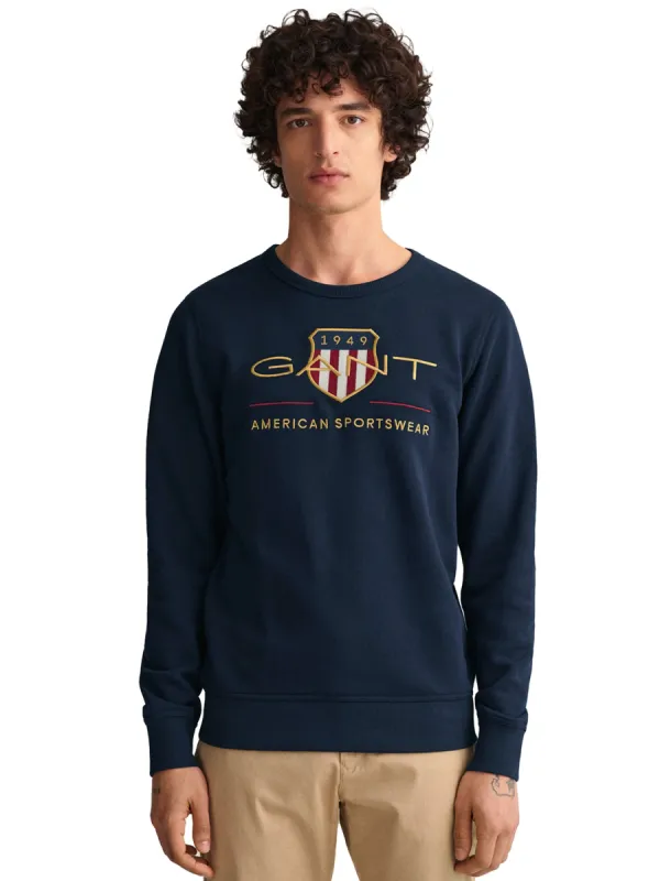 Gant | Mens Archive Shield Crew Neck Sweatshirt sold by Raw Denim