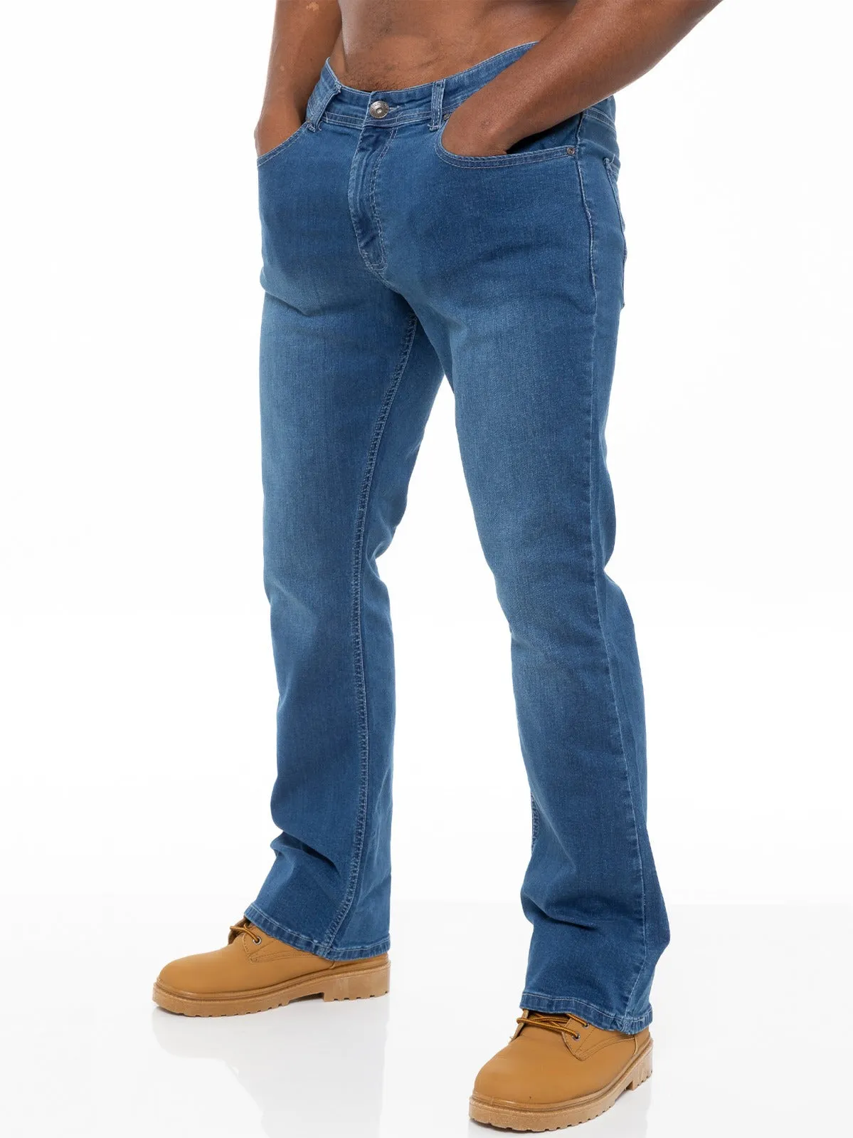 Designer Mens Bootcut Denim Jeans | Enzo Designer Menswear sold by Raw Denim product image thumbnail 2