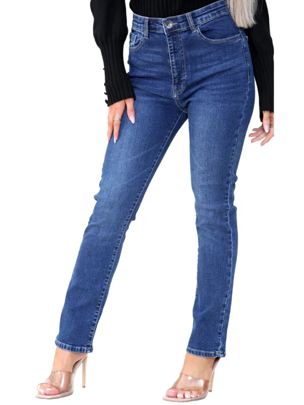 Kruze | Womens Straight Slim Denim Jeans sold by Raw Denim