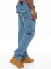 Mens Straight Fit Denim Jeans EZ243 Bleach | Enzo Designer Menswear sold by Raw Denim