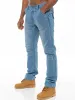 Mens Straight Fit Denim Jeans EZ243 Bleach | Enzo Designer Menswear sold by Raw Denim