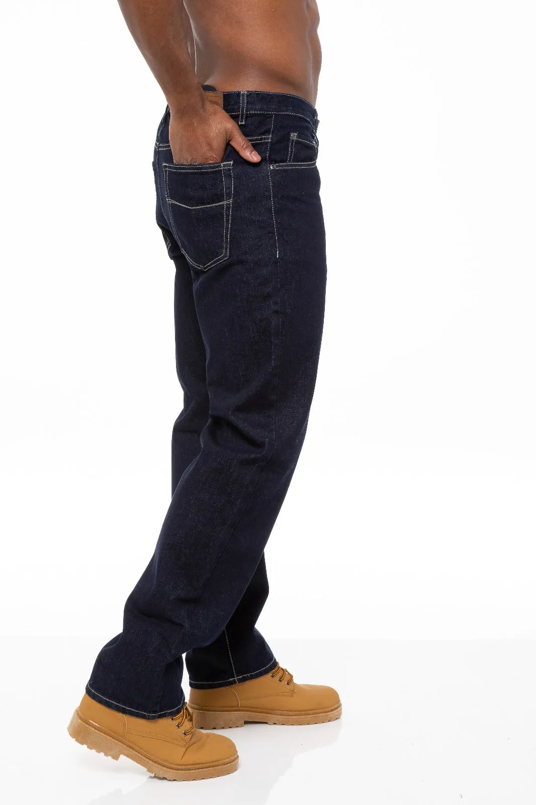Mens Indigo Wash Classic Denim Jeans BCB3 | Blue Circle Designer Menswear sold by Raw Denim product image thumbnail 3