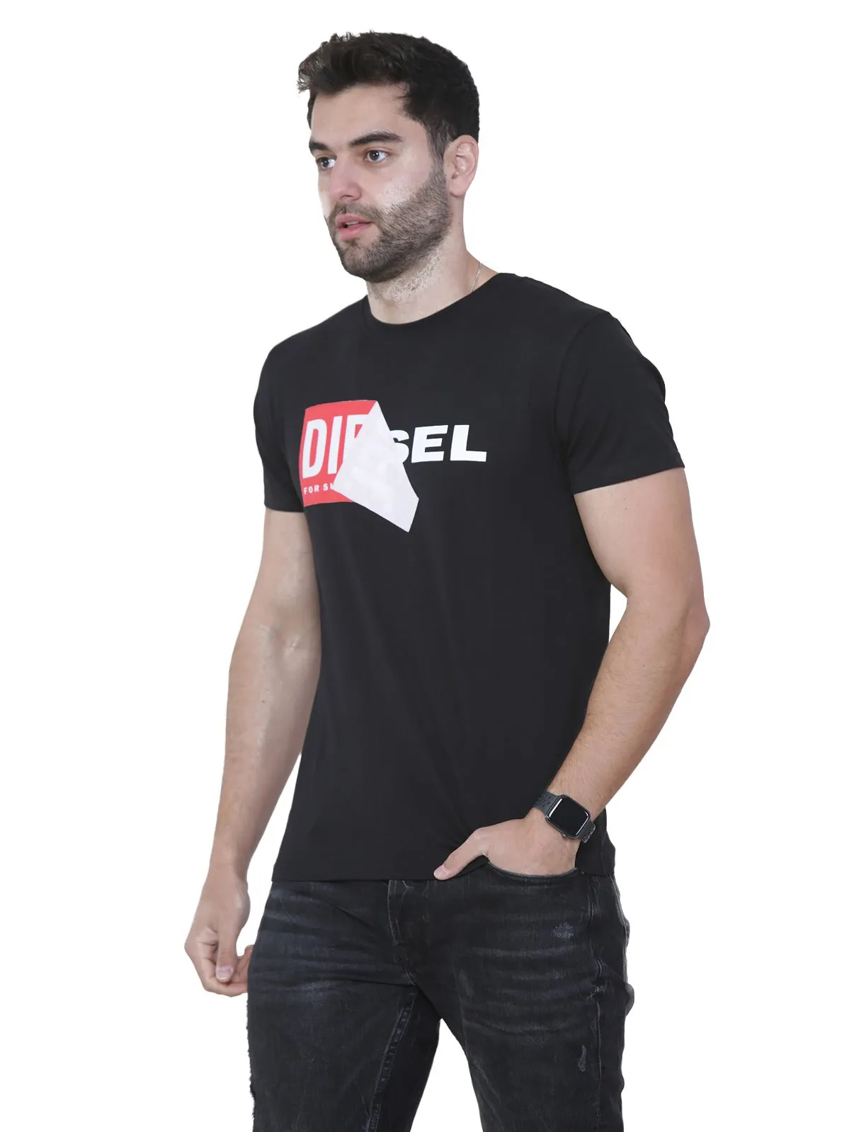 Diesel Mens Double Logo Short Sleeve T Shirt | T-Diego QA sold by Raw Denim product image thumbnail 4