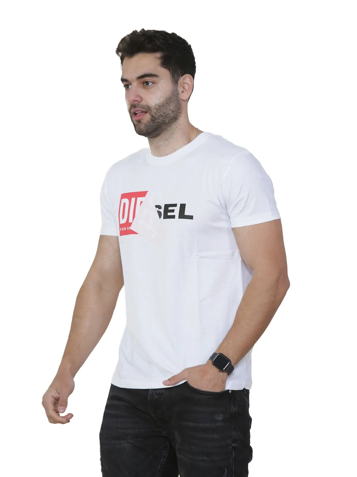 Diesel Mens Double Logo Short Sleeve T Shirt | T-Diego QA sold by Raw Denim product image thumbnail 5