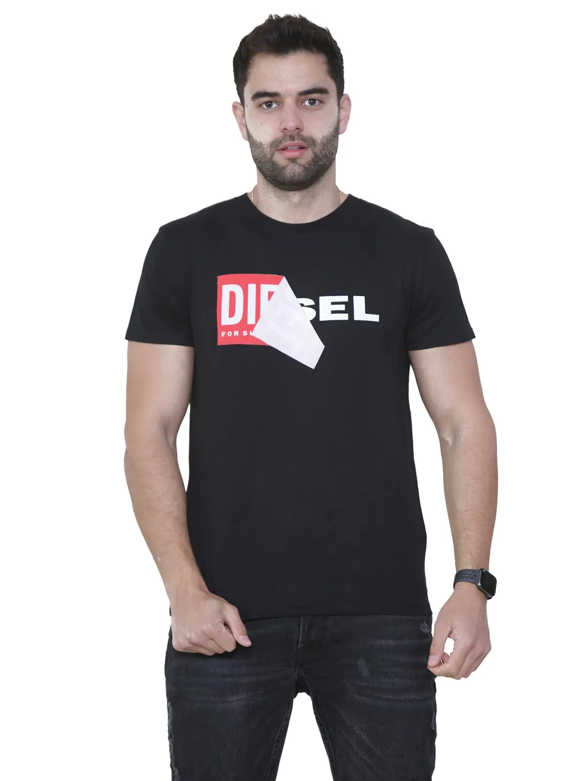Diesel Mens Double Logo Short Sleeve T Shirt | T-Diego QA sold by Raw Denim product image thumbnail 2