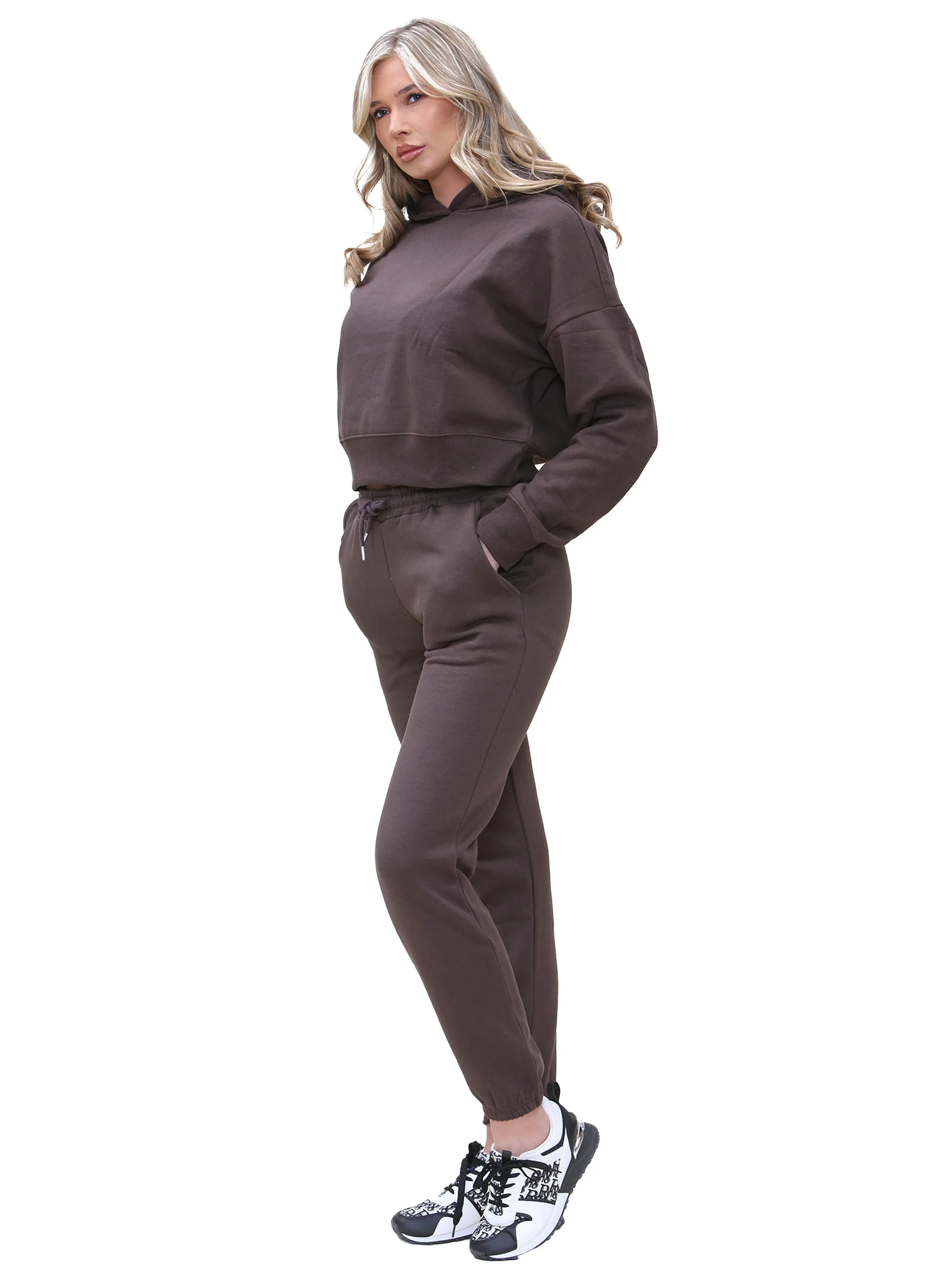 Enzo | Womens Cropped Hoodie Tracksuit sold by Raw Denim product image thumbnail 5