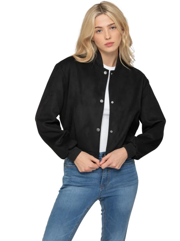 Enzo | Womens Suede Bomber Jacket sold by Raw Denim