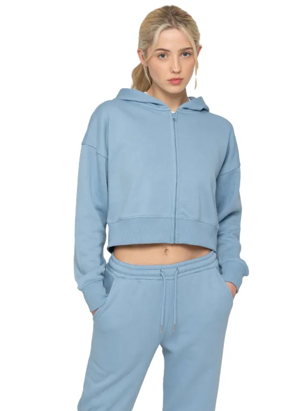 Enzo | Womens Cropped Zipped Hoodie sold by Raw Denim