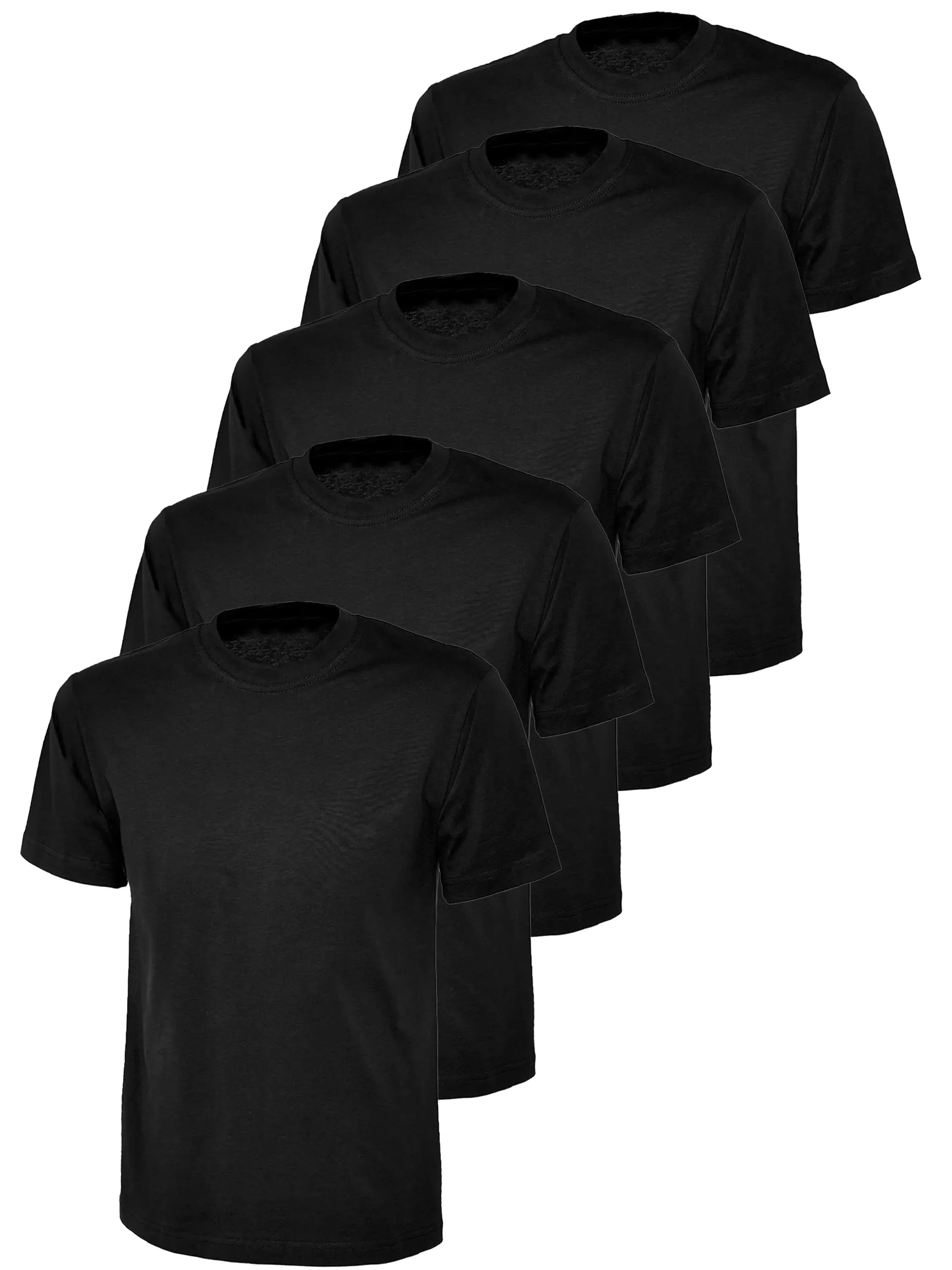 Kruze | Womens Crew Neck T-Shirts (5 Pack) - Black sold by Raw Denim