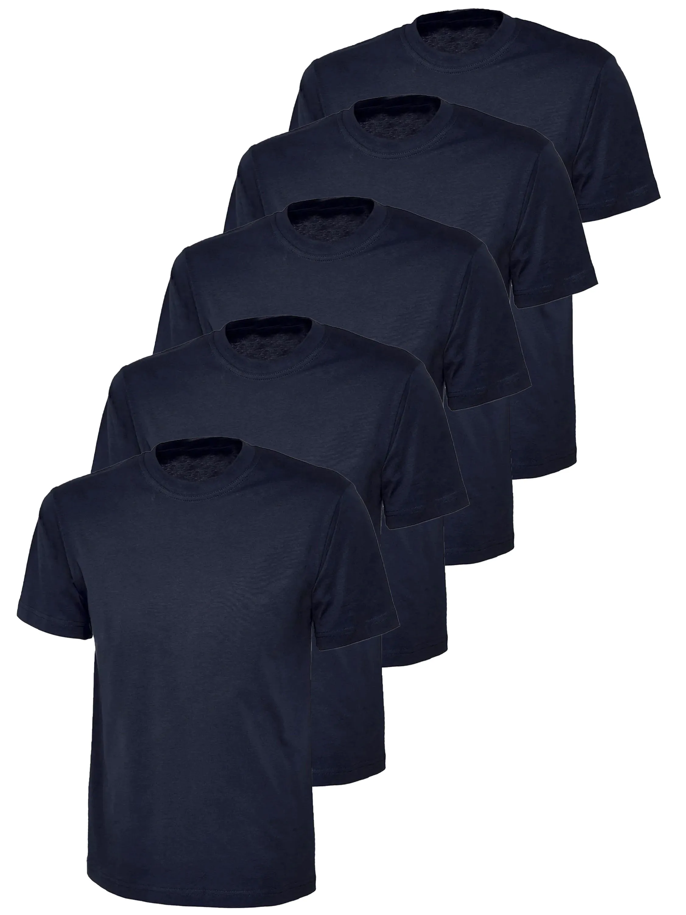 Kruze | Womens Crew Neck T-Shirts (5 Pack) - Navy sold by Raw Denim