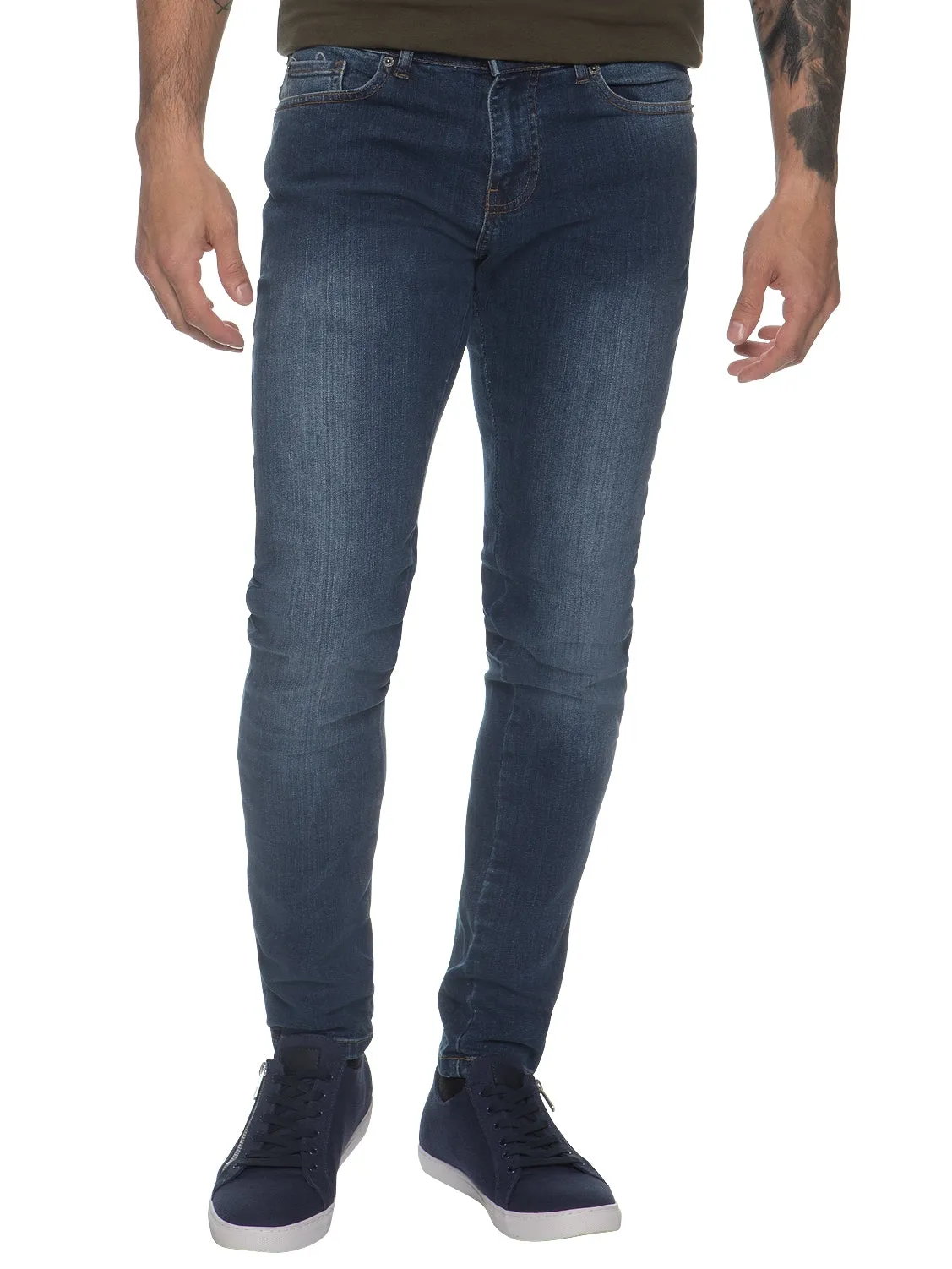 Mens Designer Stretch Skinny Fit Jeans | Enzo Designer Menswear sold by Raw Denim
