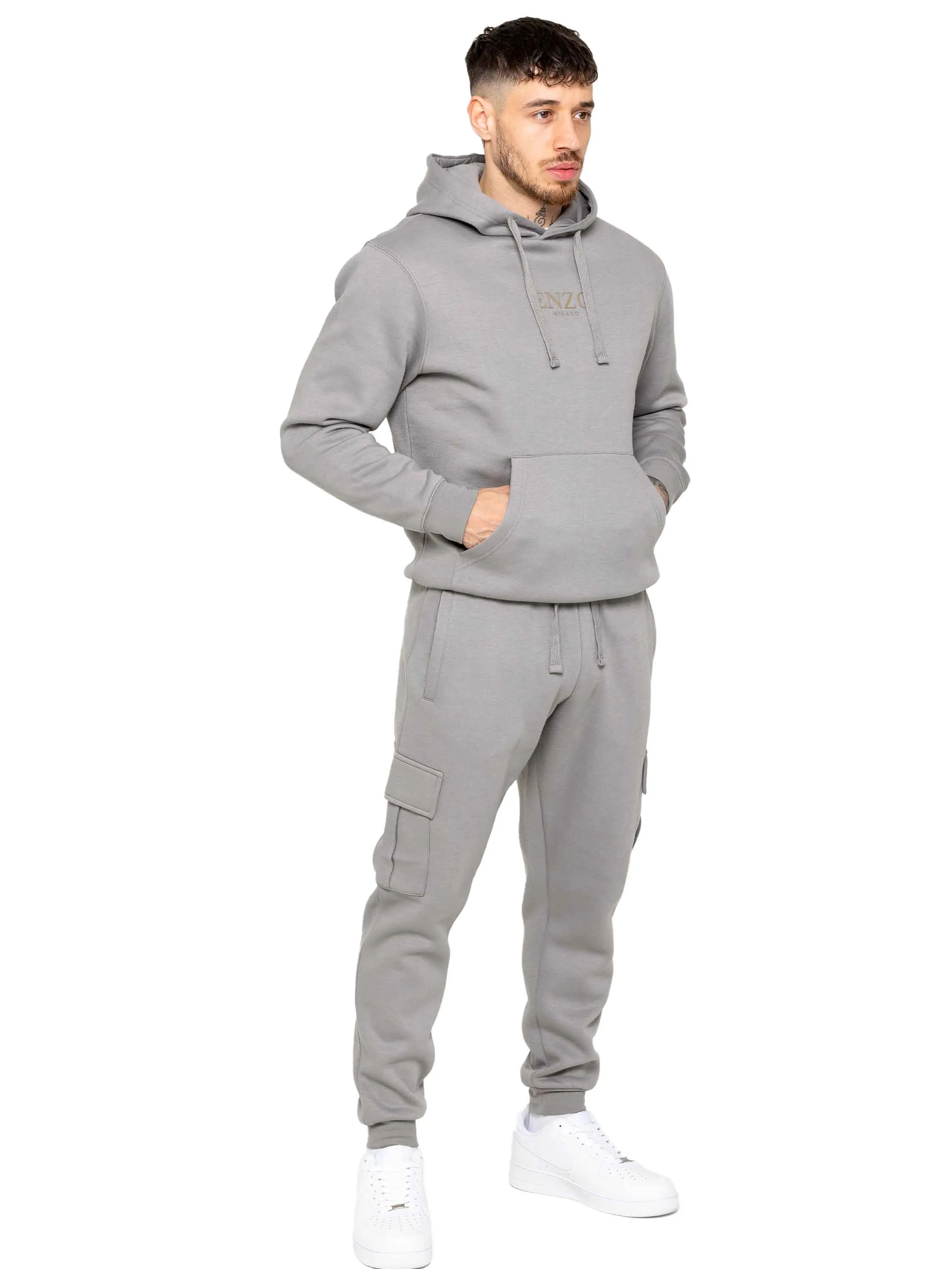 Enzo | Mens Pullover Hoodie Tracksuit Set sold by Raw Denim product image thumbnail 4