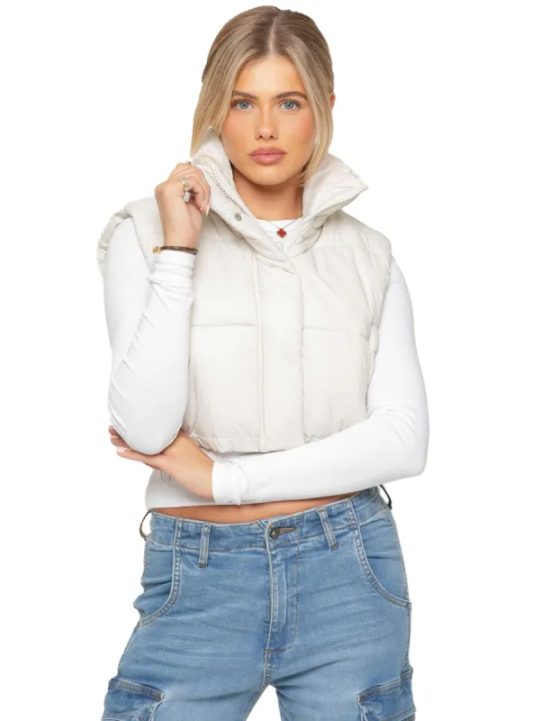 Enzo | Womens Puffer Gilet Jacket sold by Raw Denim