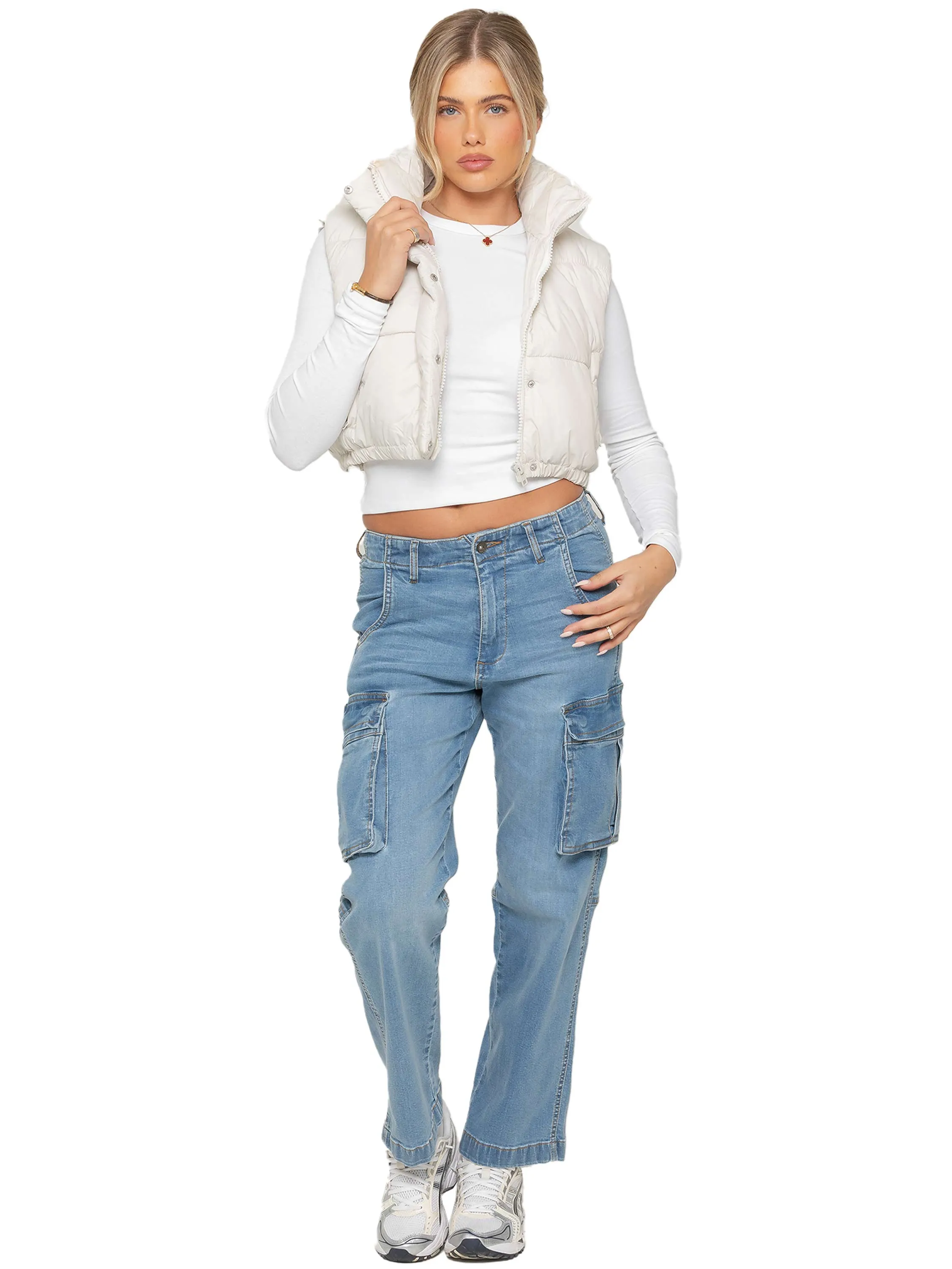 Enzo | Womens Puffer Gilet Jacket sold by Raw Denim product image thumbnail 5
