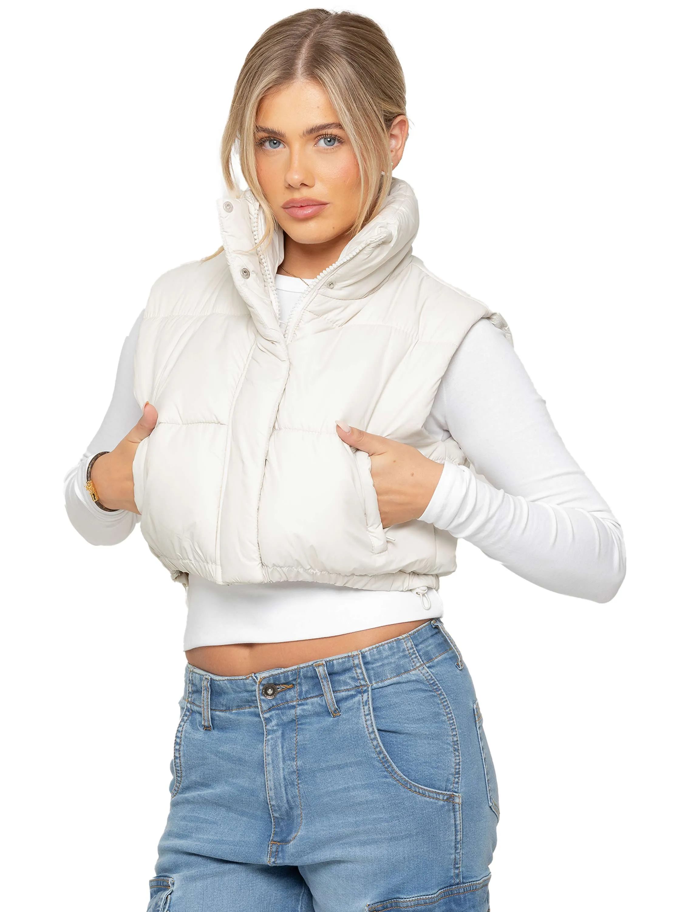 Enzo | Womens Puffer Gilet Jacket sold by Raw Denim product image thumbnail 2