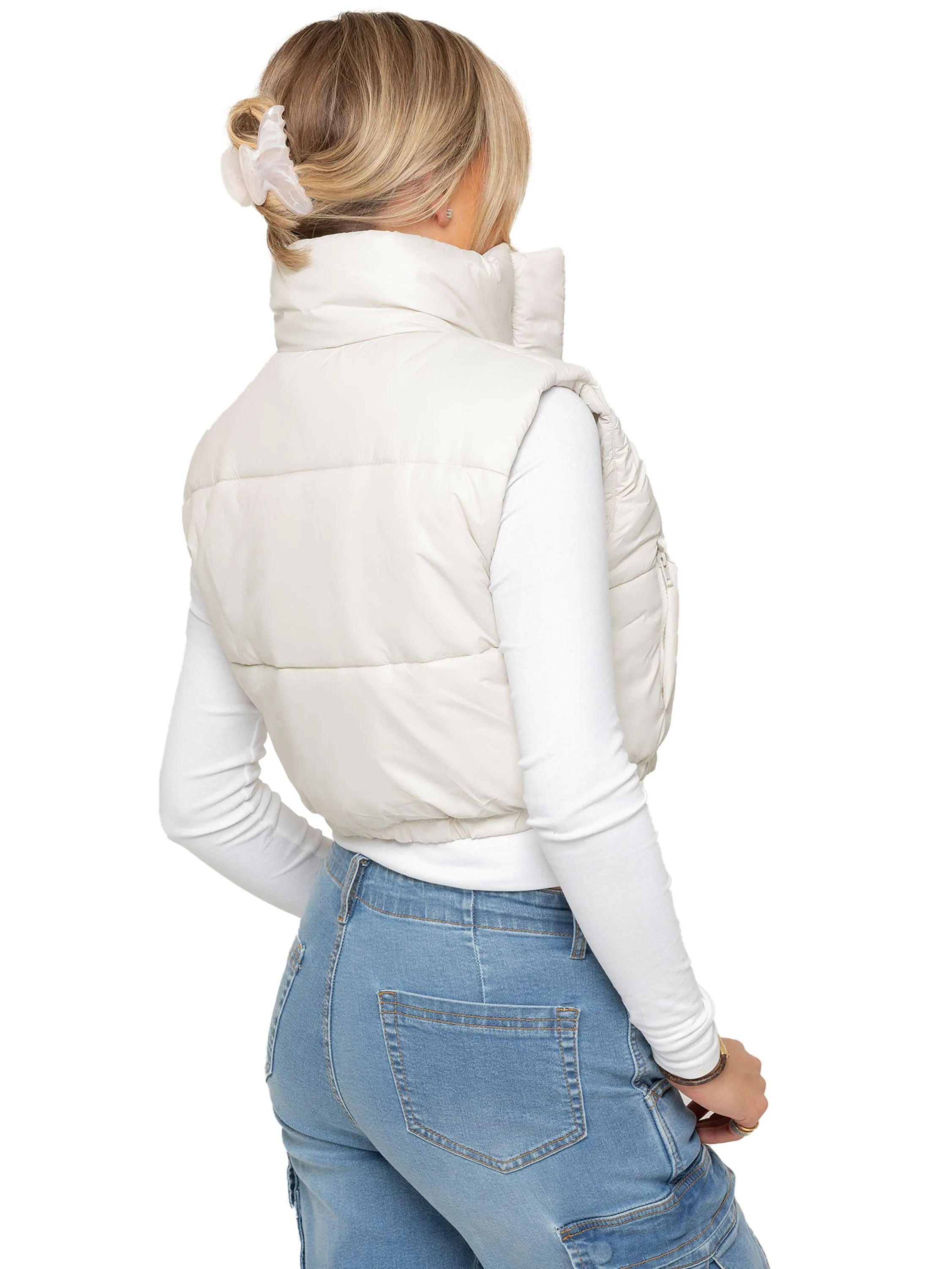 Enzo | Womens Puffer Gilet Jacket sold by Raw Denim product image thumbnail 3