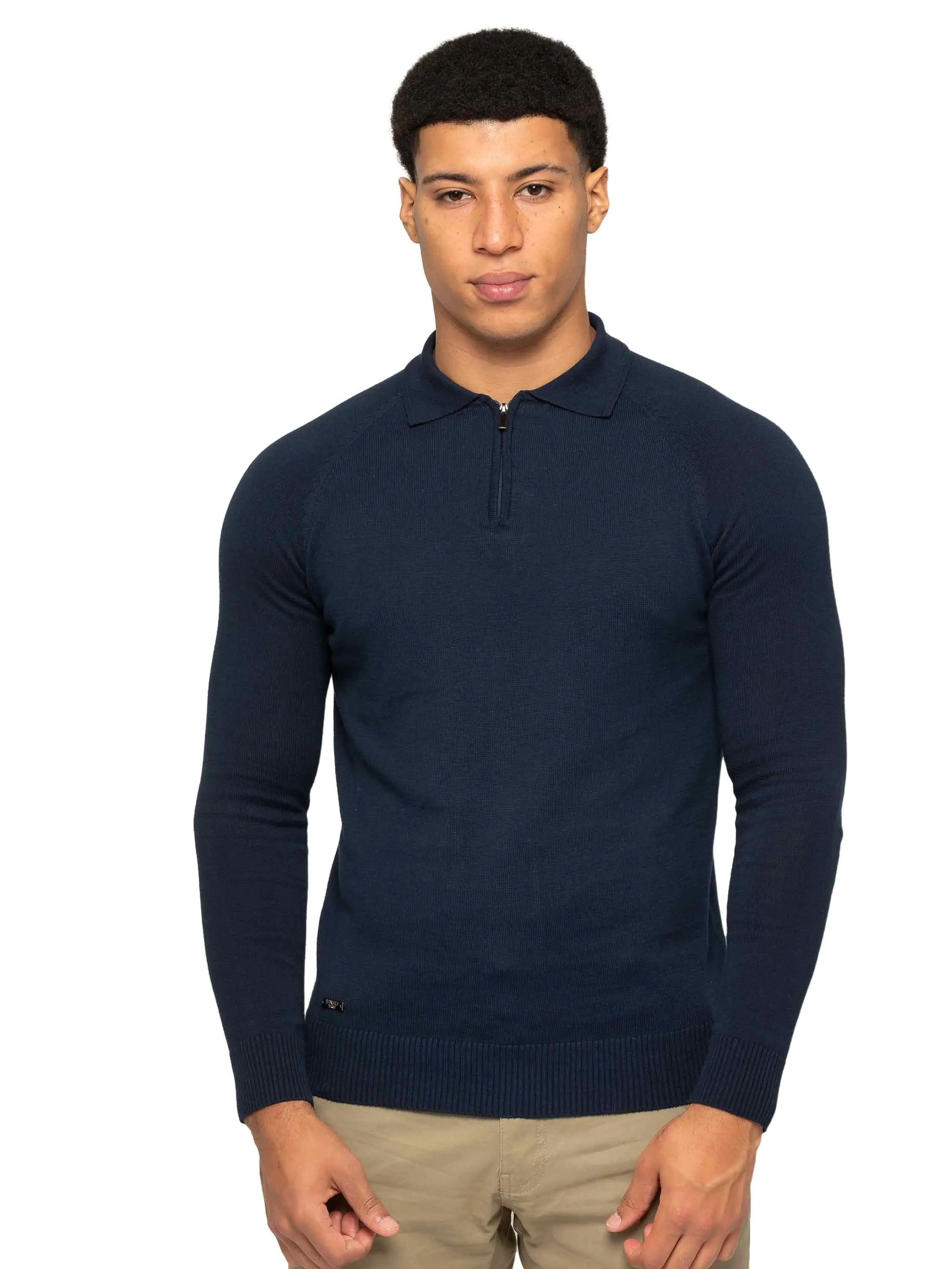 Enzo Milano | Mens Half Zip Polo Jumper sold by Raw Denim product image thumbnail 3