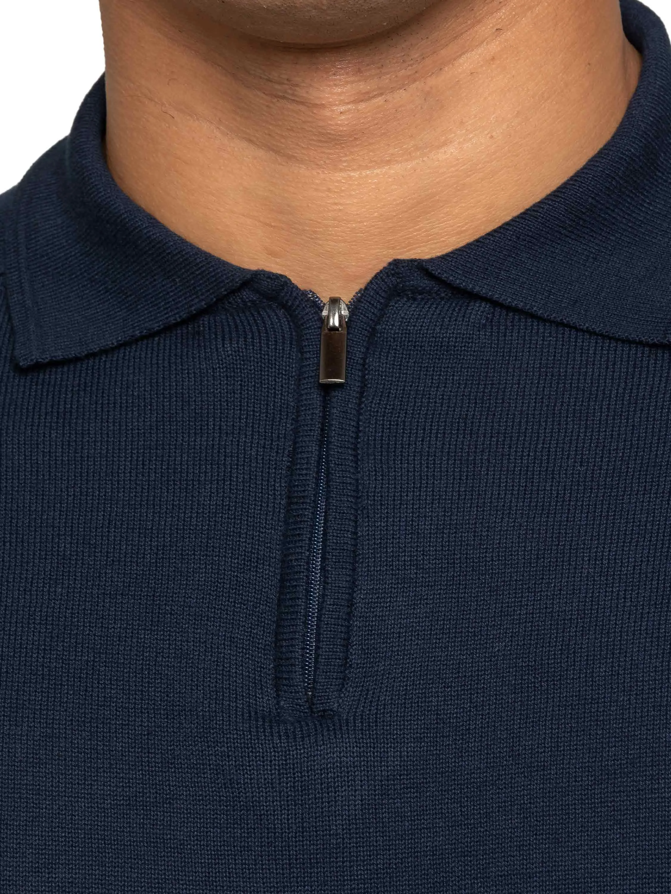 Enzo Milano | Mens Half Zip Polo Jumper sold by Raw Denim product image thumbnail 5