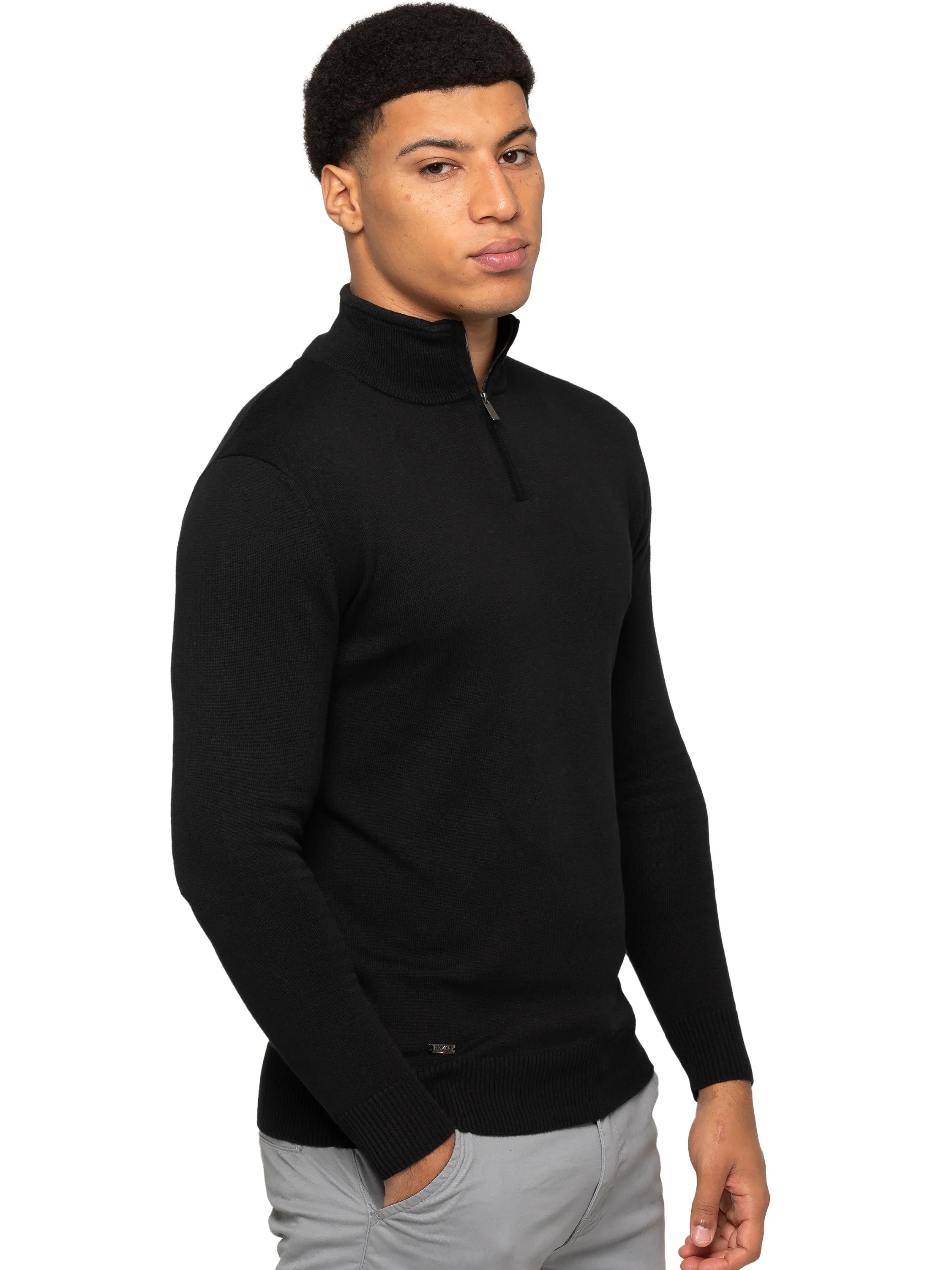 Enzo Milano | Mens Funnel Neck Knit Jumper sold by Raw Denim product image thumbnail 3