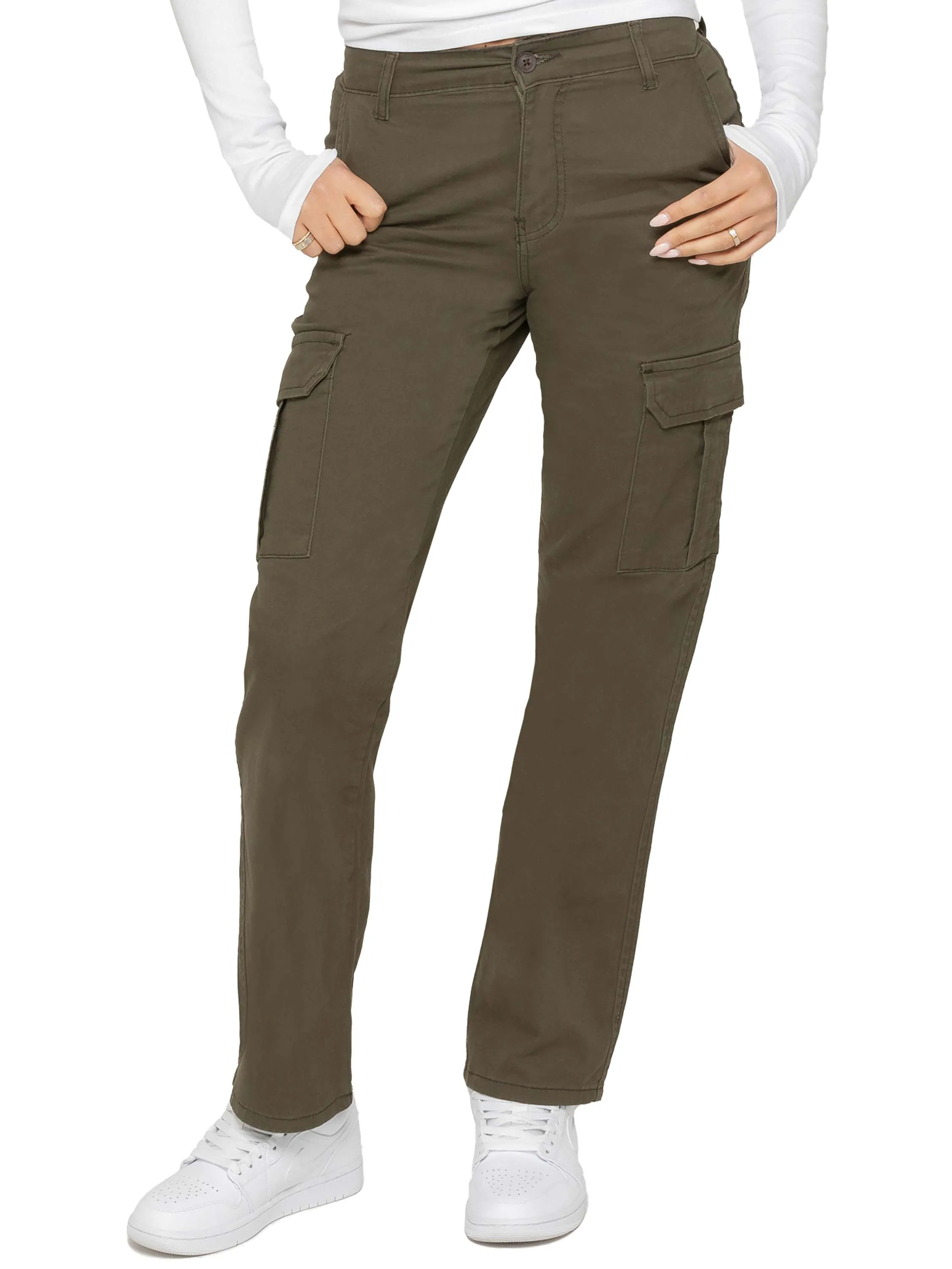 Enzo | Womens Stretch Cargo Jeans sold by Raw Denim