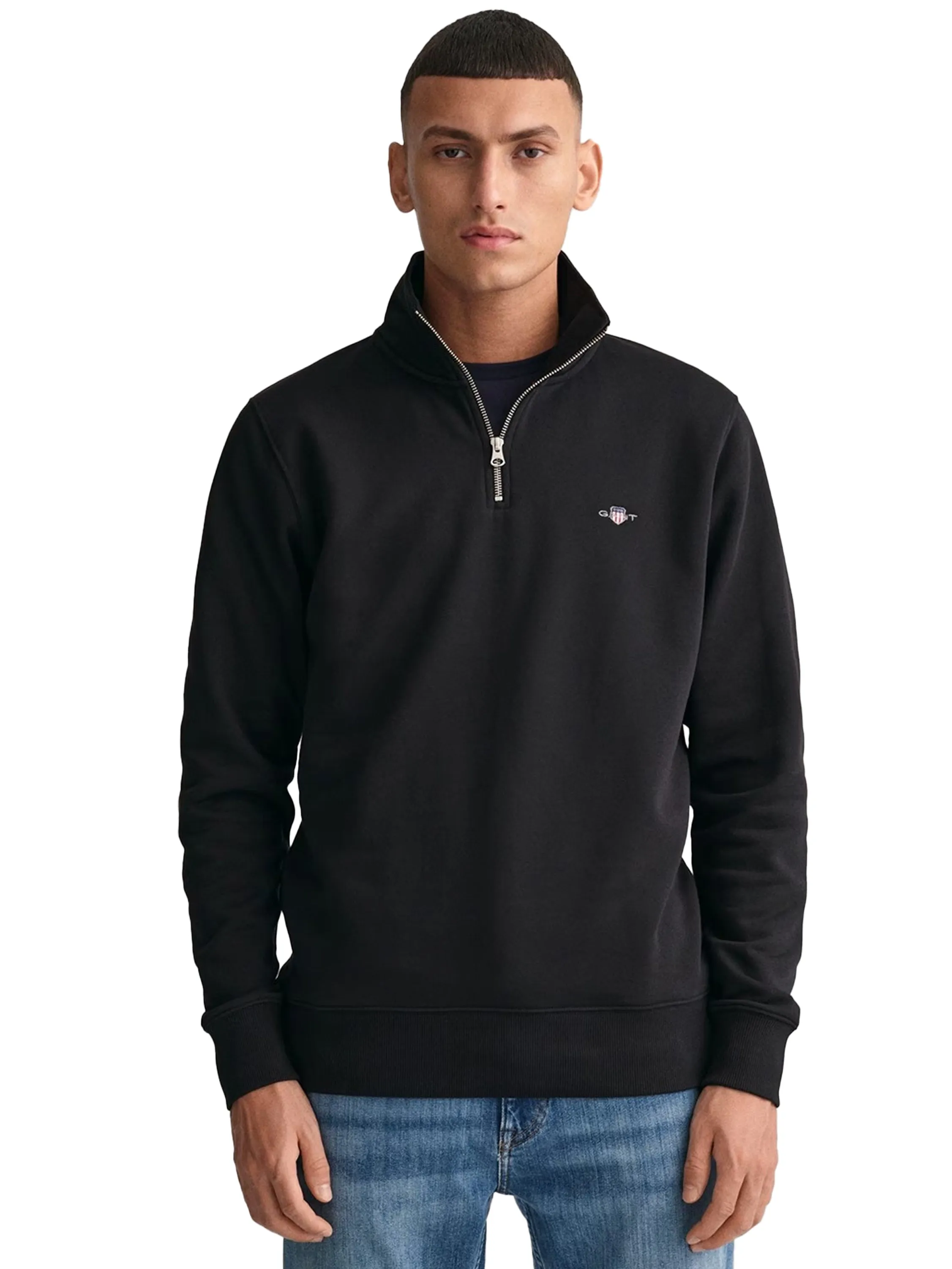 Gant | Mens Shield Half Zip Sweatshirt sold by Raw Denim