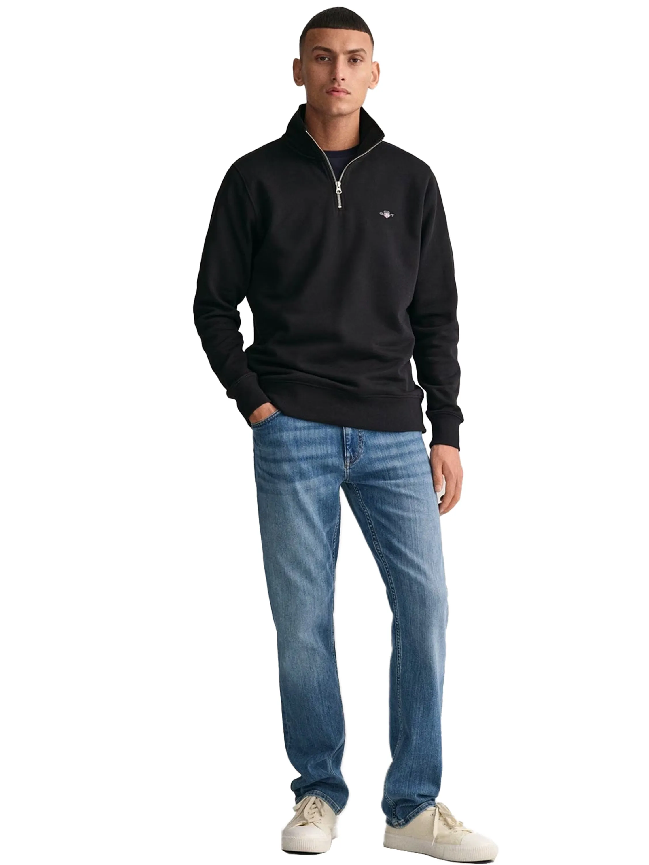 Gant | Mens Shield Half Zip Sweatshirt sold by Raw Denim product image thumbnail 5