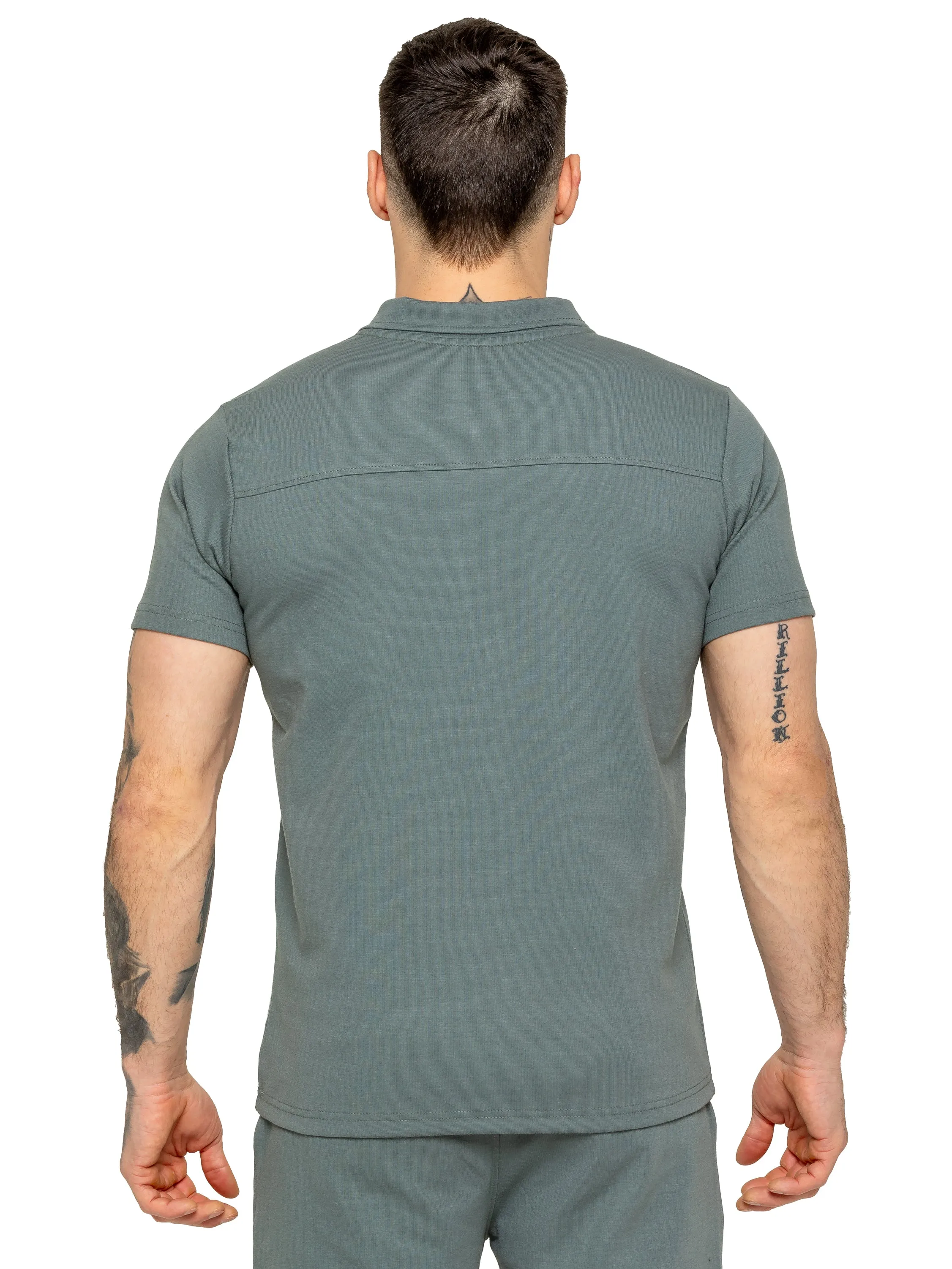 Enzo | Mens Zip Up Polo Shirt sold by Raw Denim product image thumbnail 2