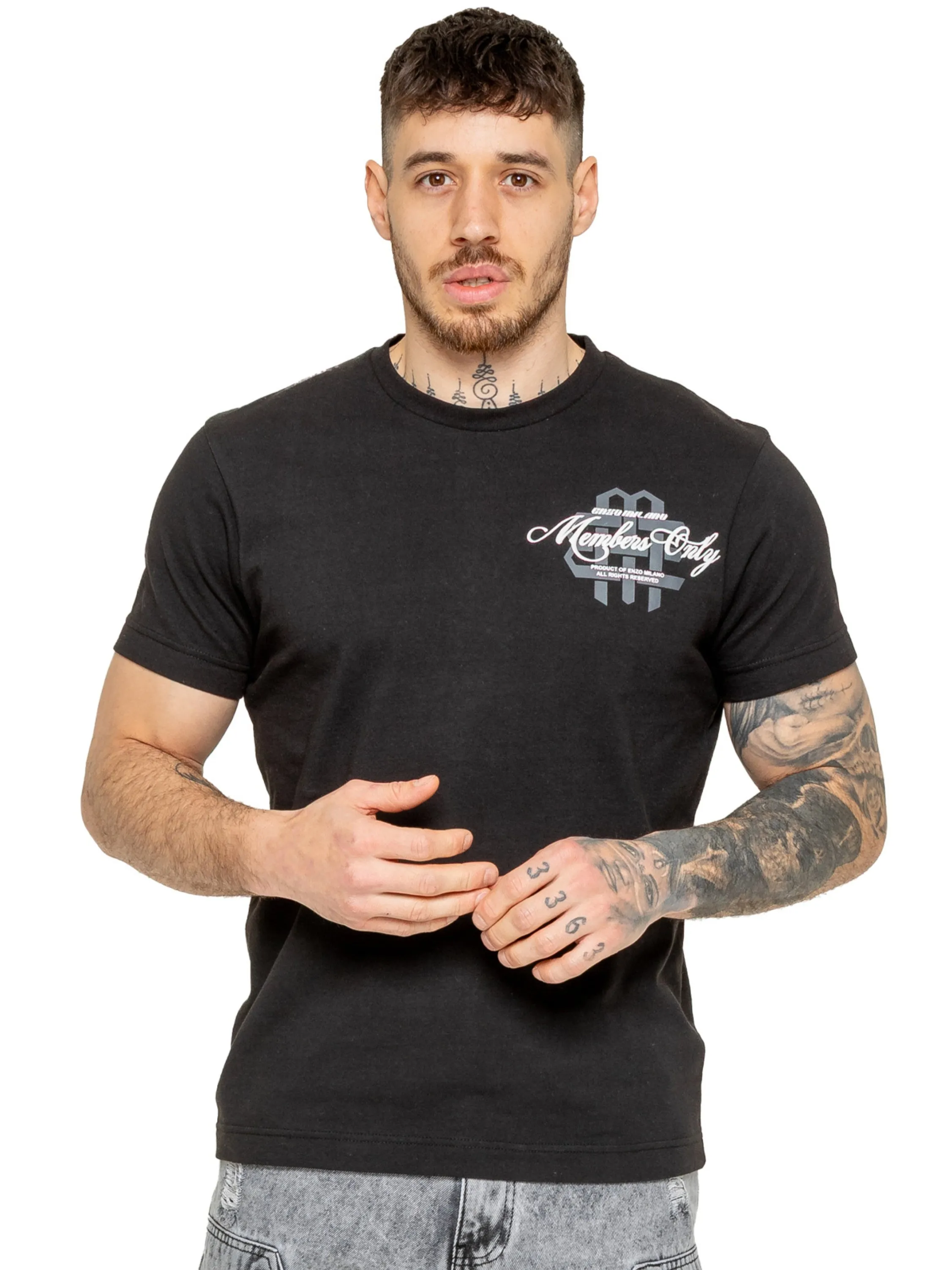 Enzo | Mens Printed T-Shirt sold by Raw Denim
