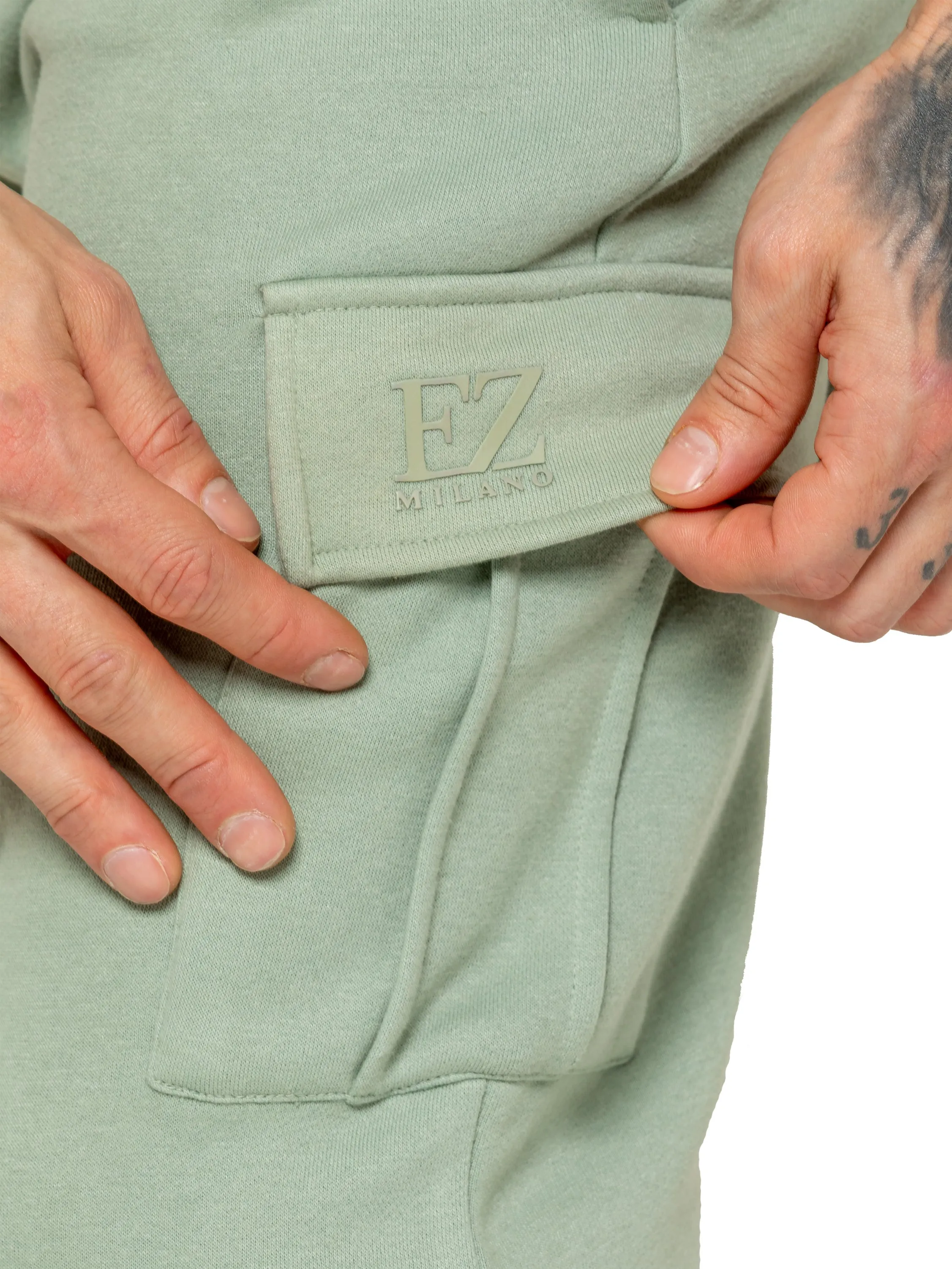 Enzo | Mens Cargo Fleece Shorts sold by Raw Denim product image thumbnail 5