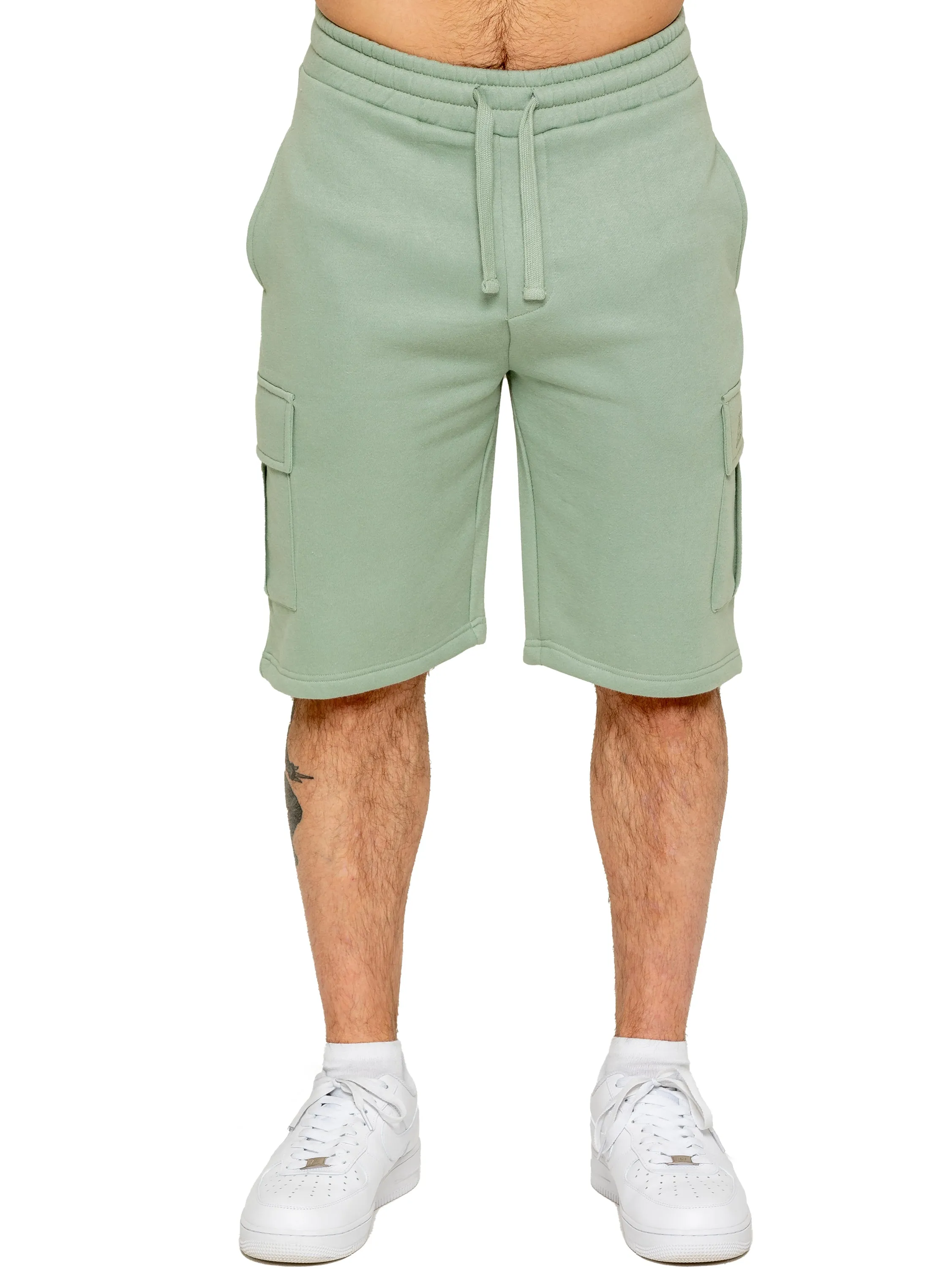 Enzo | Mens Cargo Fleece Shorts sold by Raw Denim