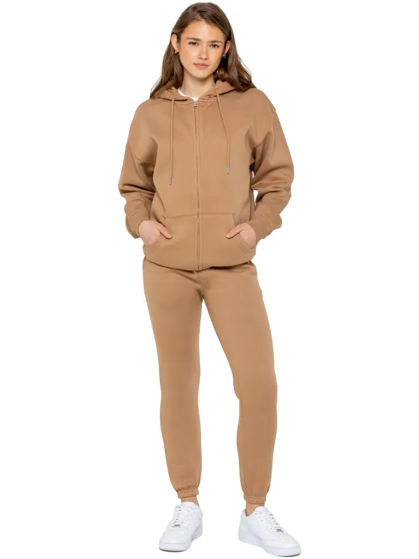Enzo | Womens Oversized Zip Hoodie Tracksuit Set sold by Raw Denim