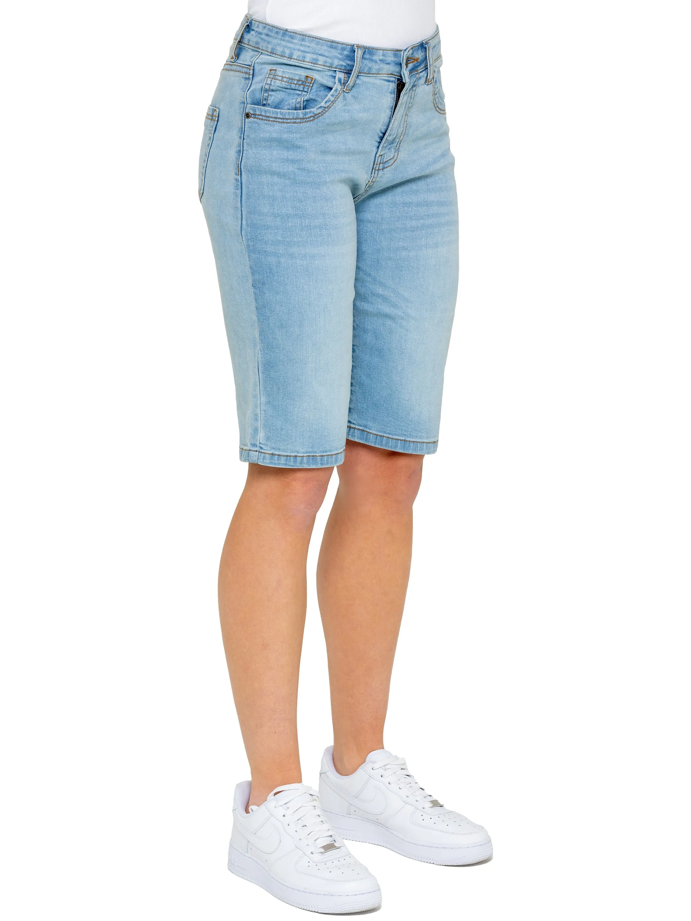 Enzo | Womens Long Denim Shorts sold by Raw Denim product image thumbnail 3