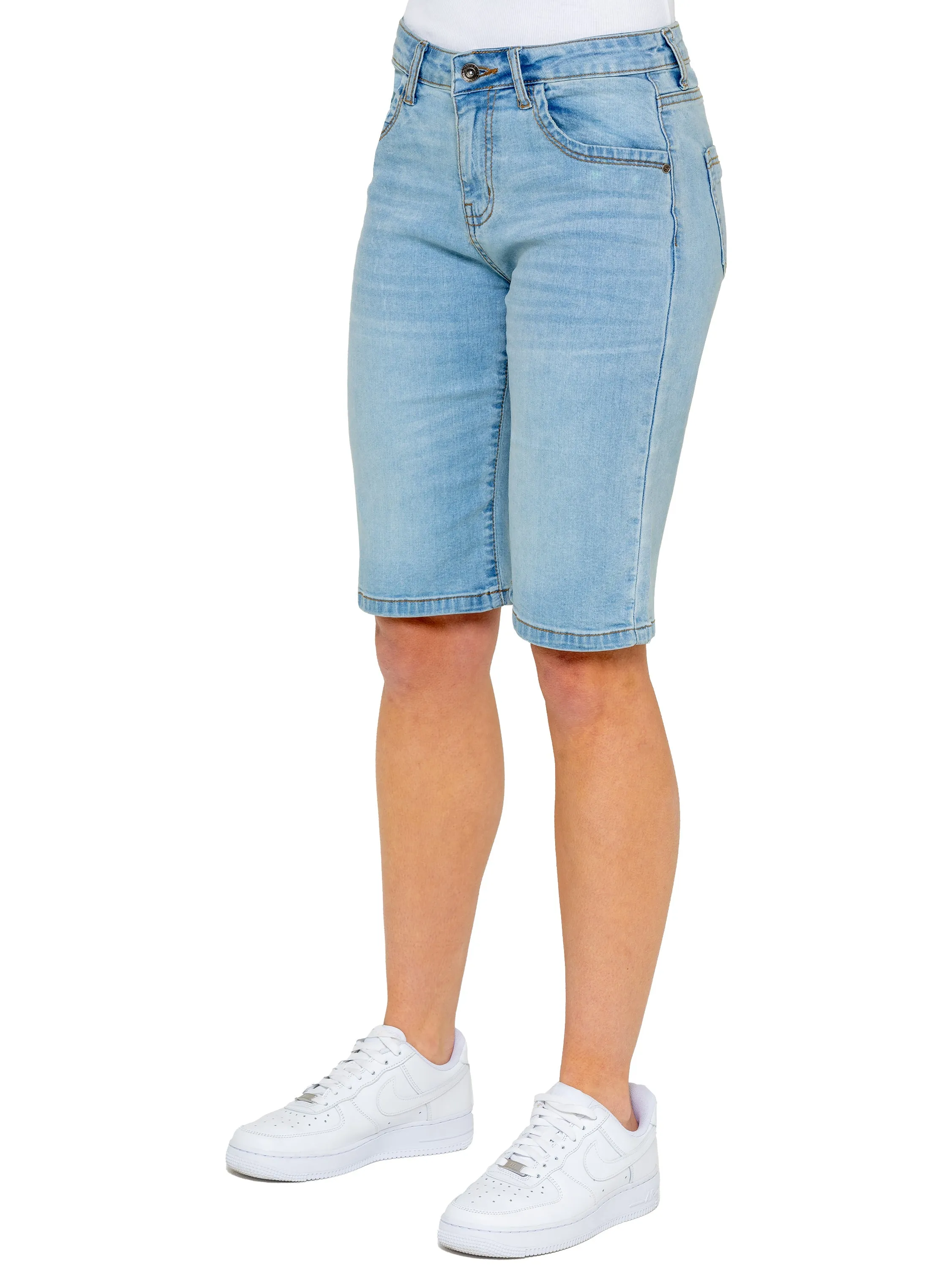 Enzo | Womens Long Denim Shorts sold by Raw Denim product image thumbnail 2