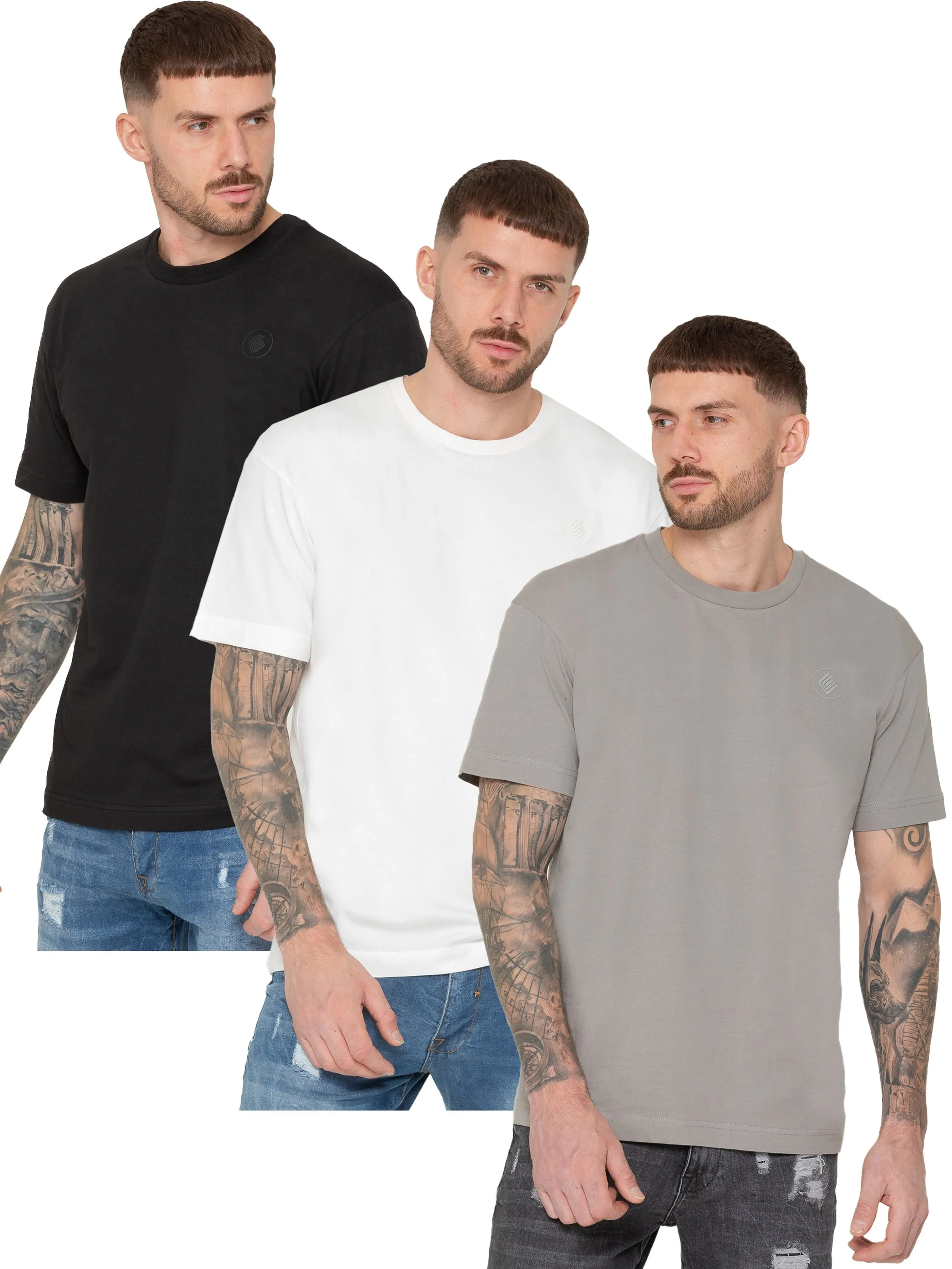 Enzo | Oversized Crew Neck T-Shirt 3 Pack sold by Raw Denim product image thumbnail 2
