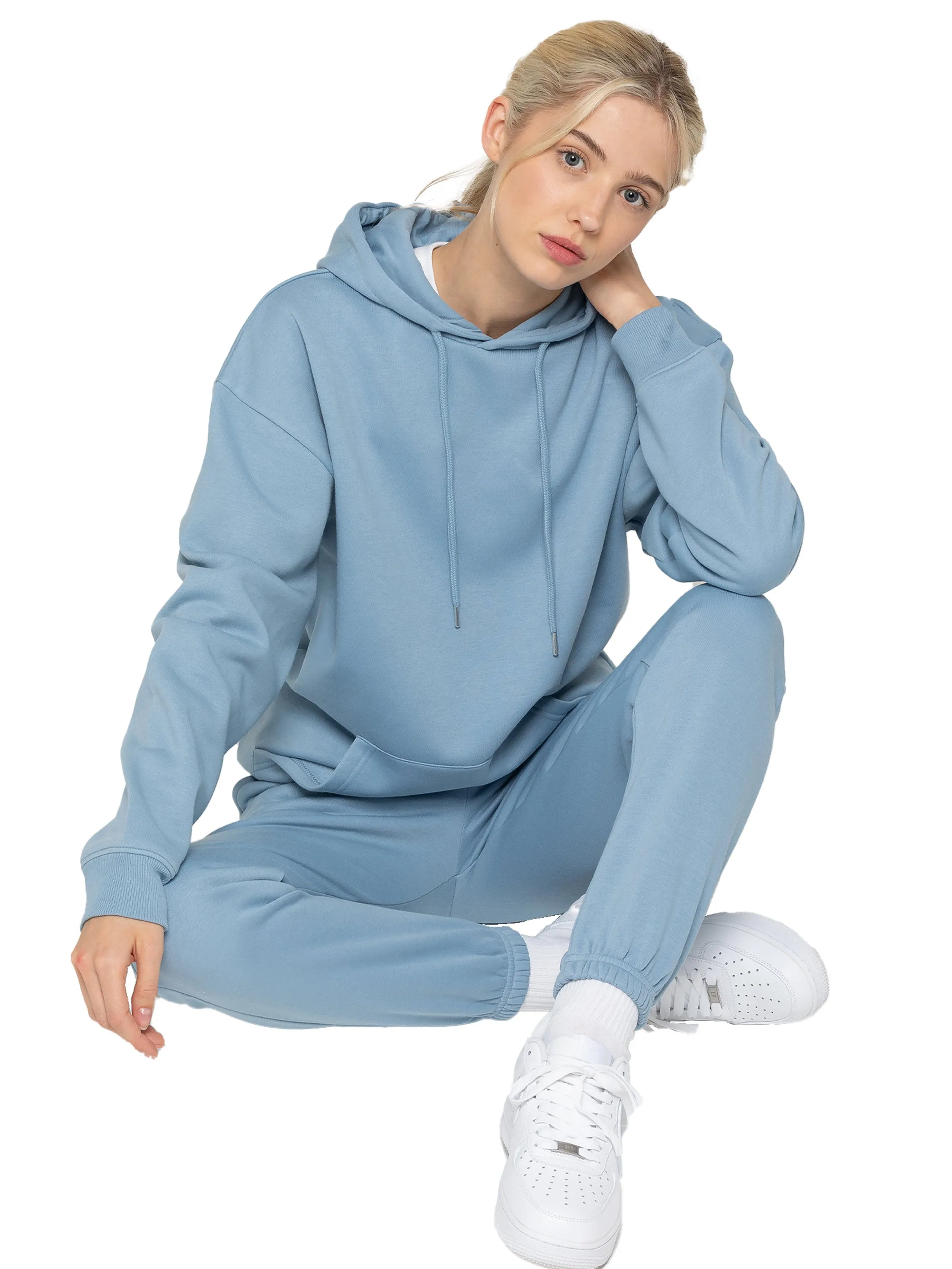 Enzo | Womens Oversized Pullover Hoodie Tracksuit Set sold by Raw Denim product image thumbnail 3