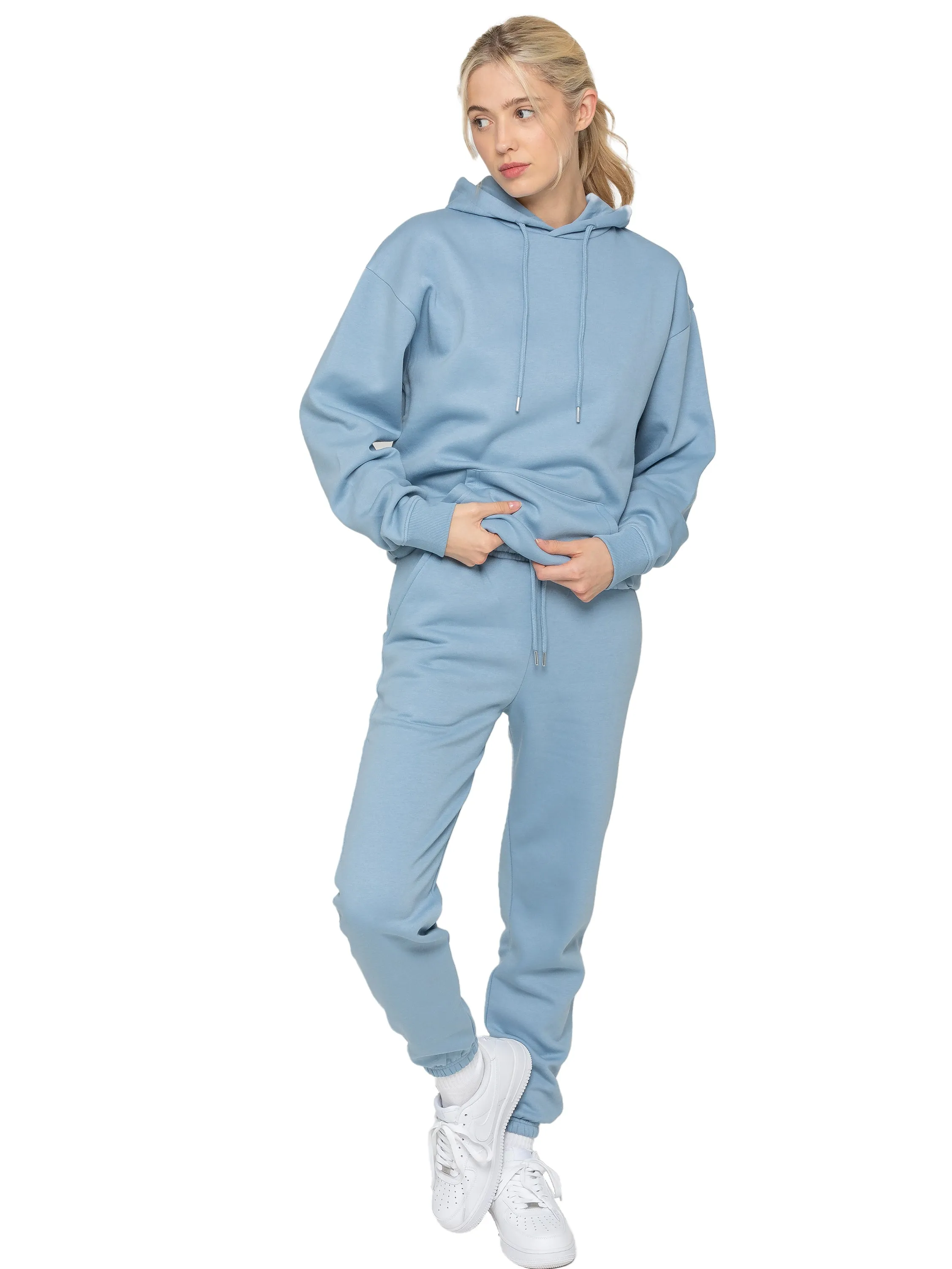 Enzo | Womens Oversized Pullover Hoodie Tracksuit Set sold by Raw Denim