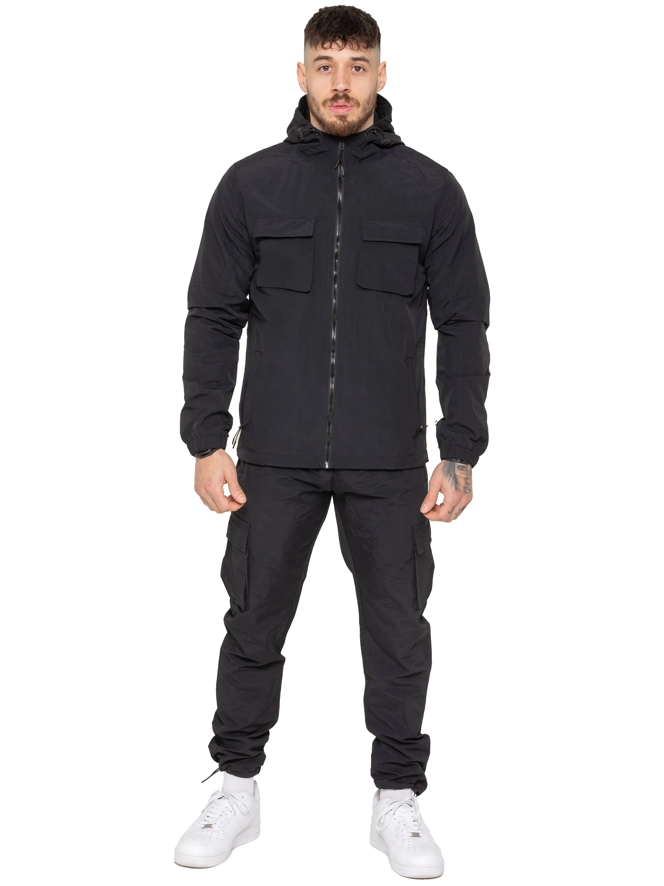Enzo Milano | Mens Poly Cargo Tracksuit Set sold by Raw Denim product image thumbnail 2