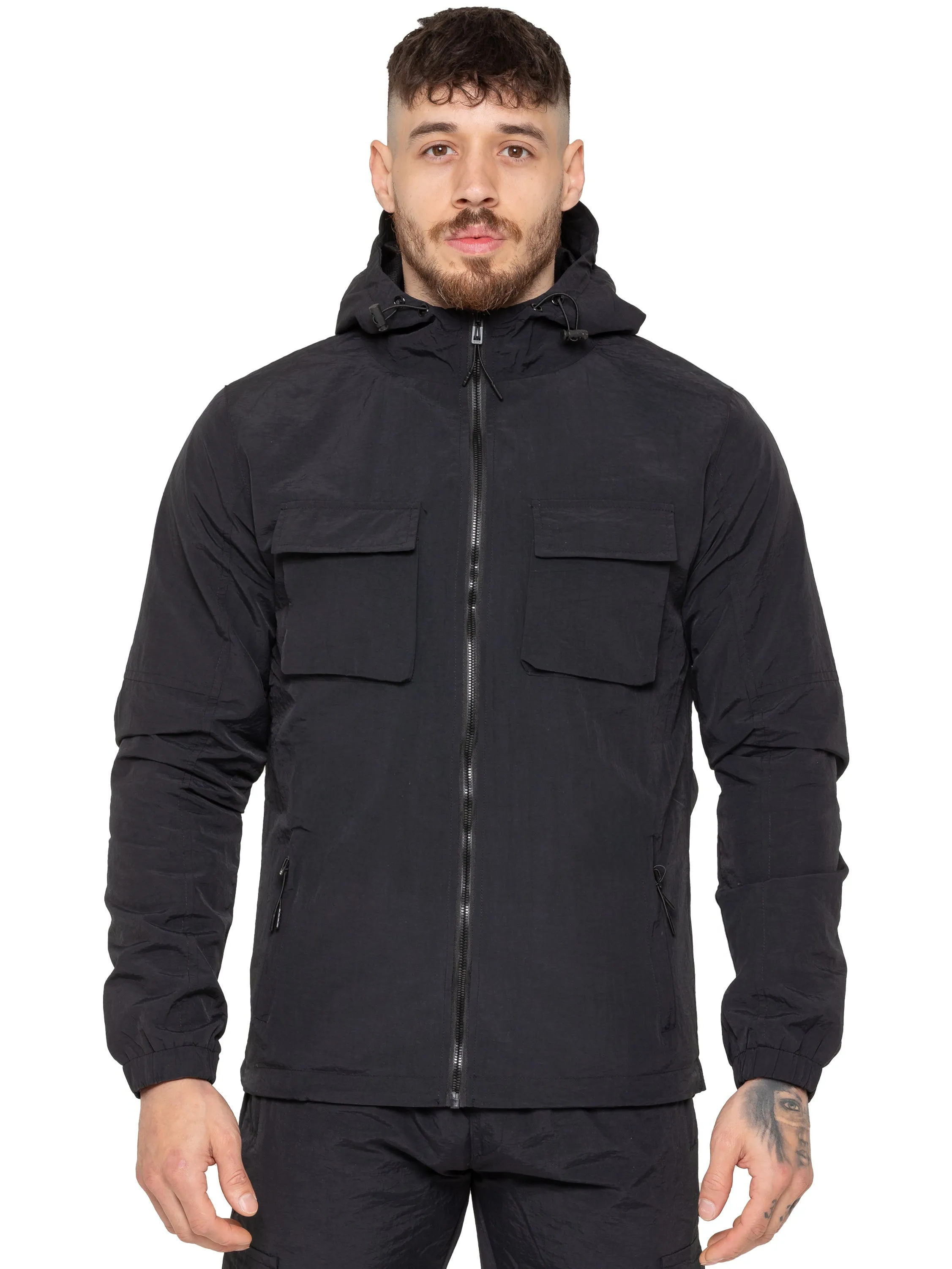 Enzo Milano | Mens Poly Cargo Tracksuit Set sold by Raw Denim product image thumbnail 4