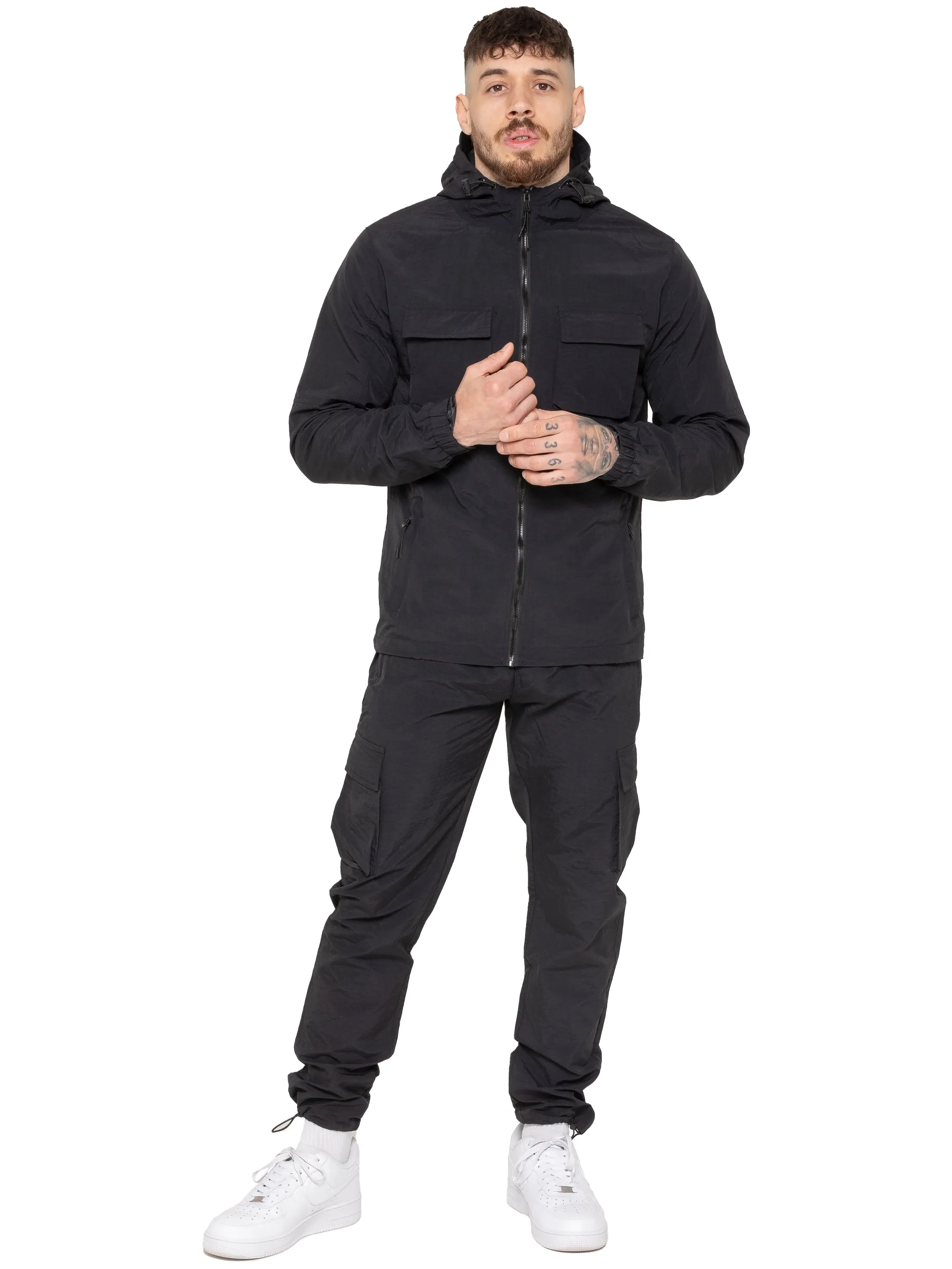 Enzo Milano | Mens Poly Cargo Tracksuit Set sold by Raw Denim product image thumbnail 3