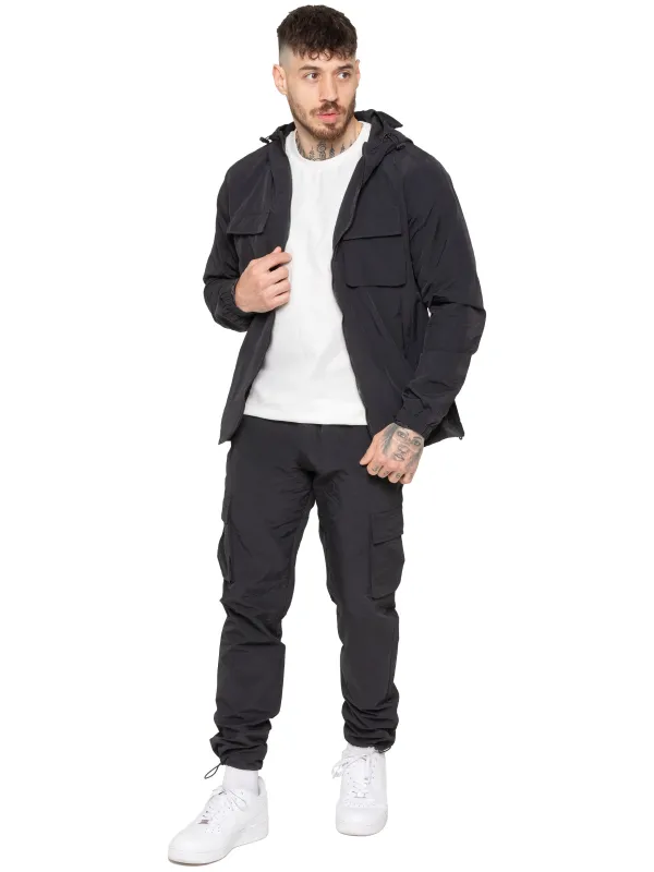 Enzo Milano | Mens Poly Cargo Tracksuit Set sold by Raw Denim