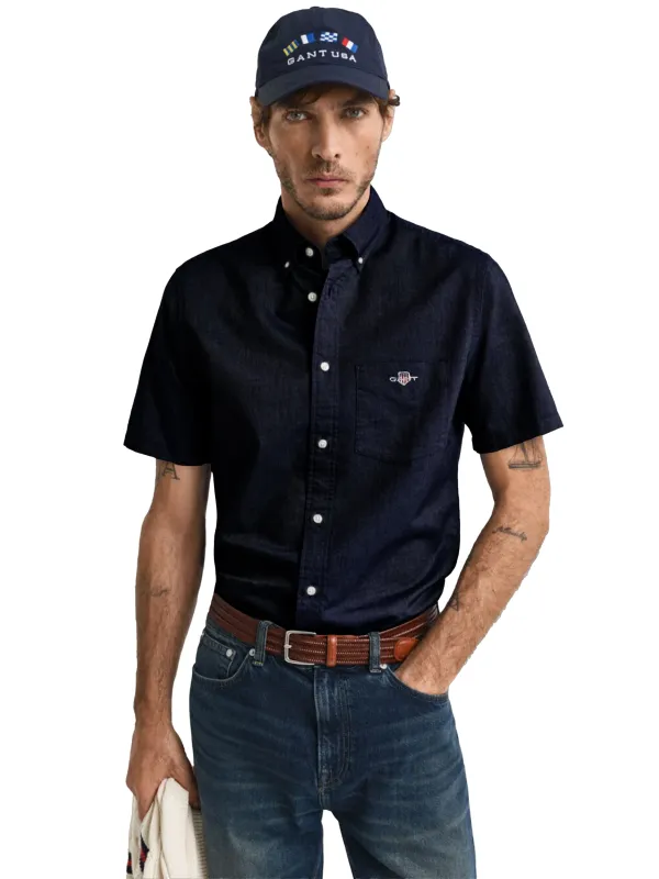 Gant | Mens Short Sleeve Regular Oxford Shirt sold by Raw Denim
