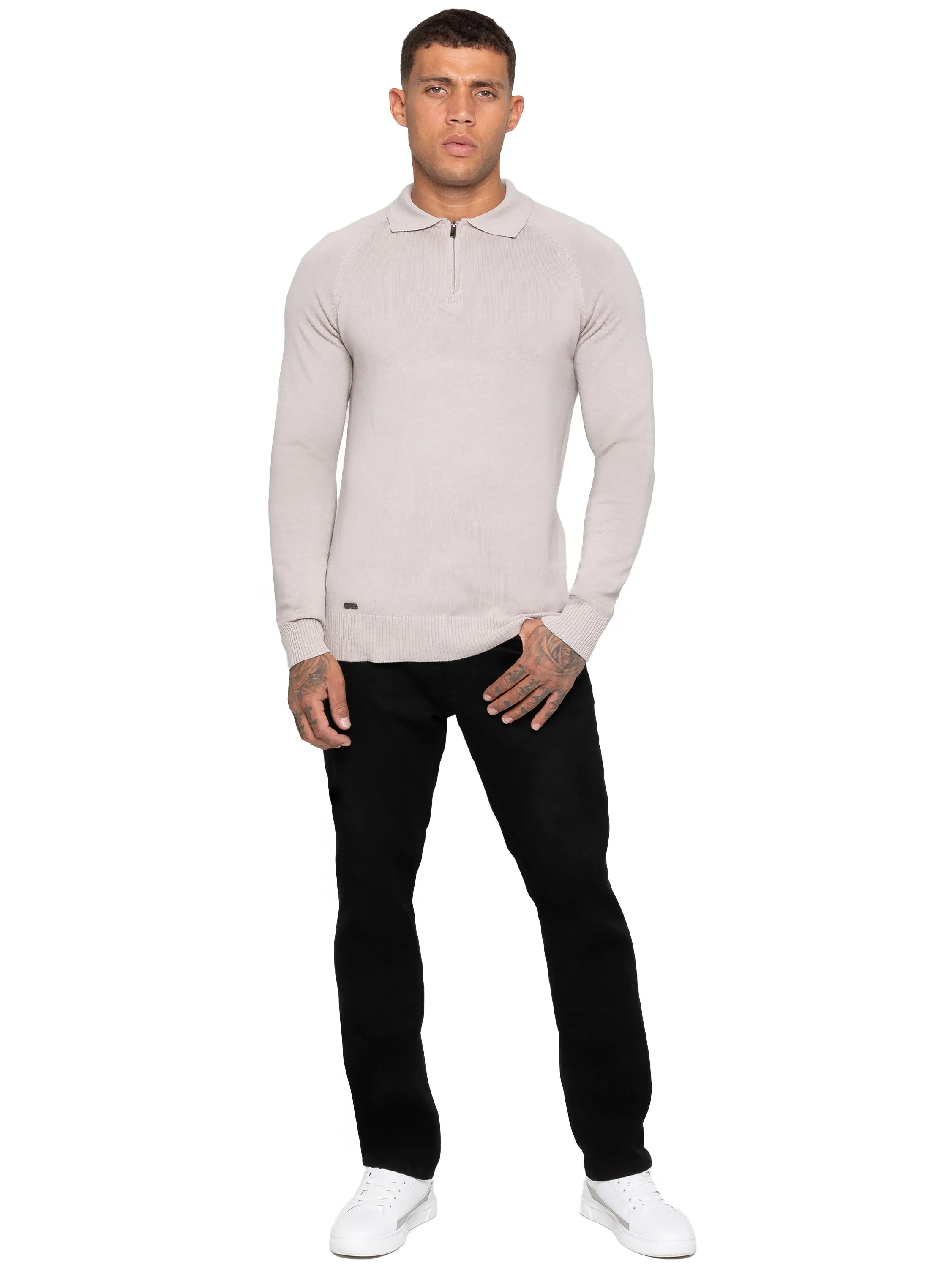 Enzo Milano | Mens Half Zip Polo Jumper sold by Raw Denim product image thumbnail 3