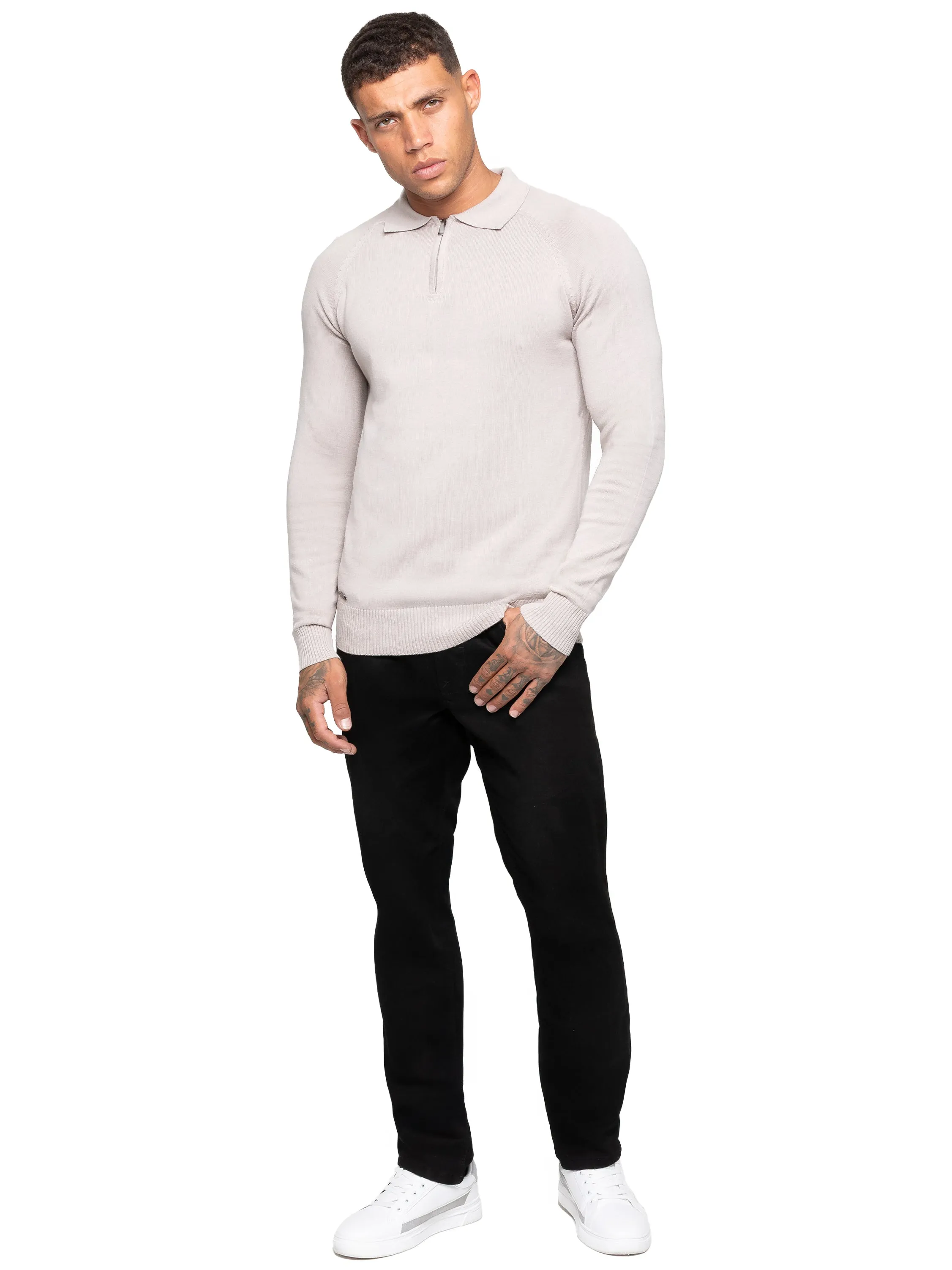 Enzo Milano | Mens Half Zip Polo Jumper sold by Raw Denim product image thumbnail 2