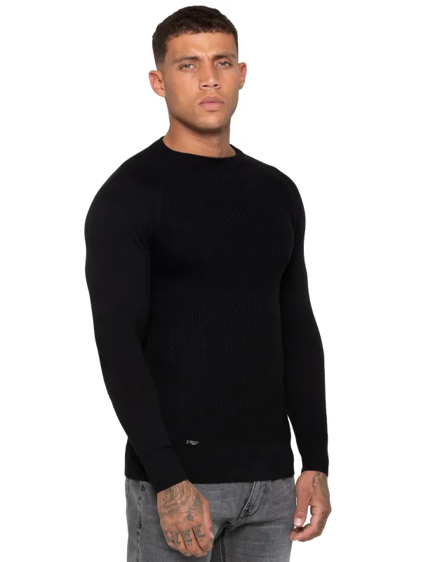Enzo | Mens Crew Neck Knit Jumper made by Raw Denim