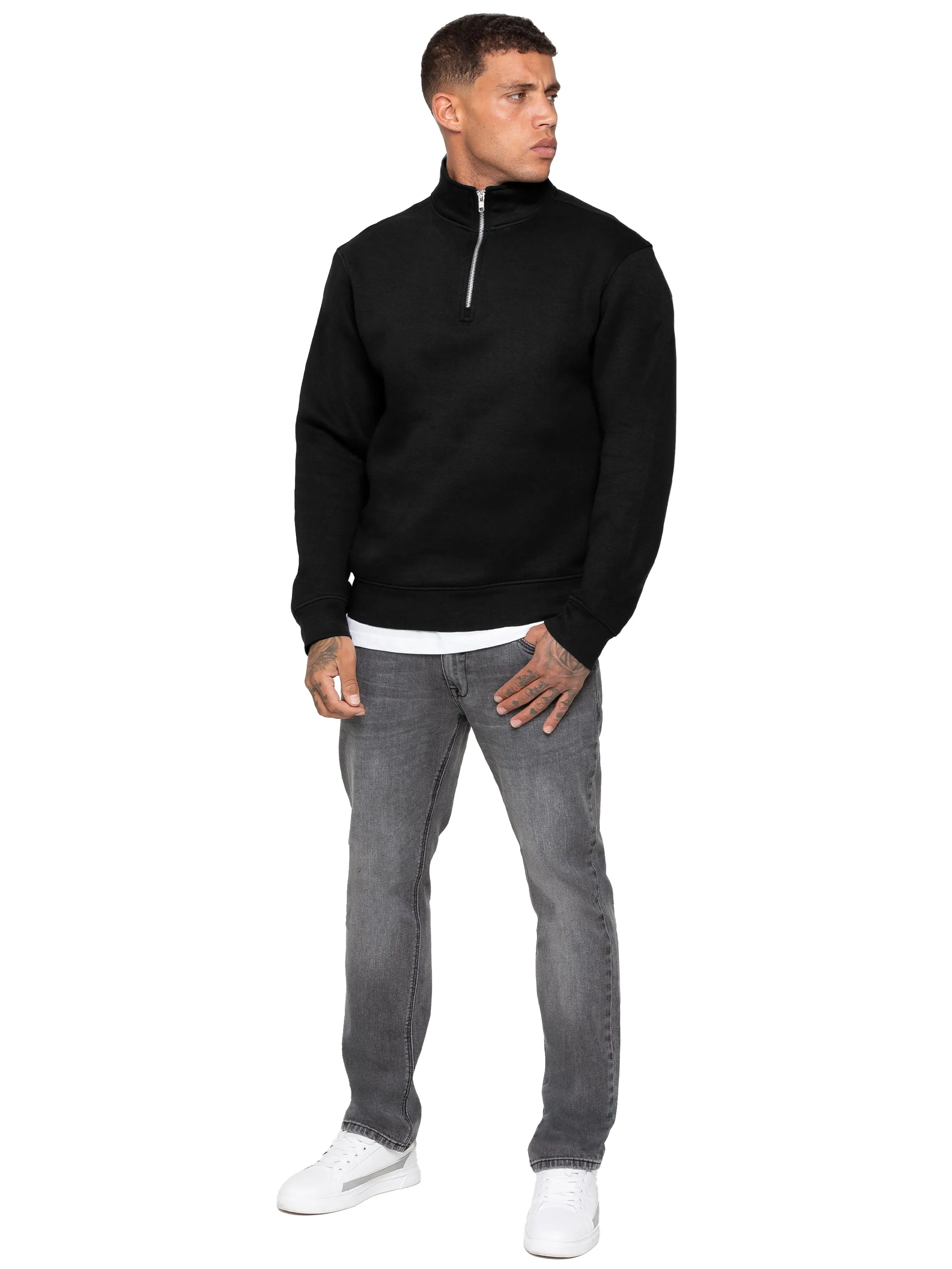 Enzo Milano | Mens Half Zip Sweatshirt sold by Raw Denim product image thumbnail 4